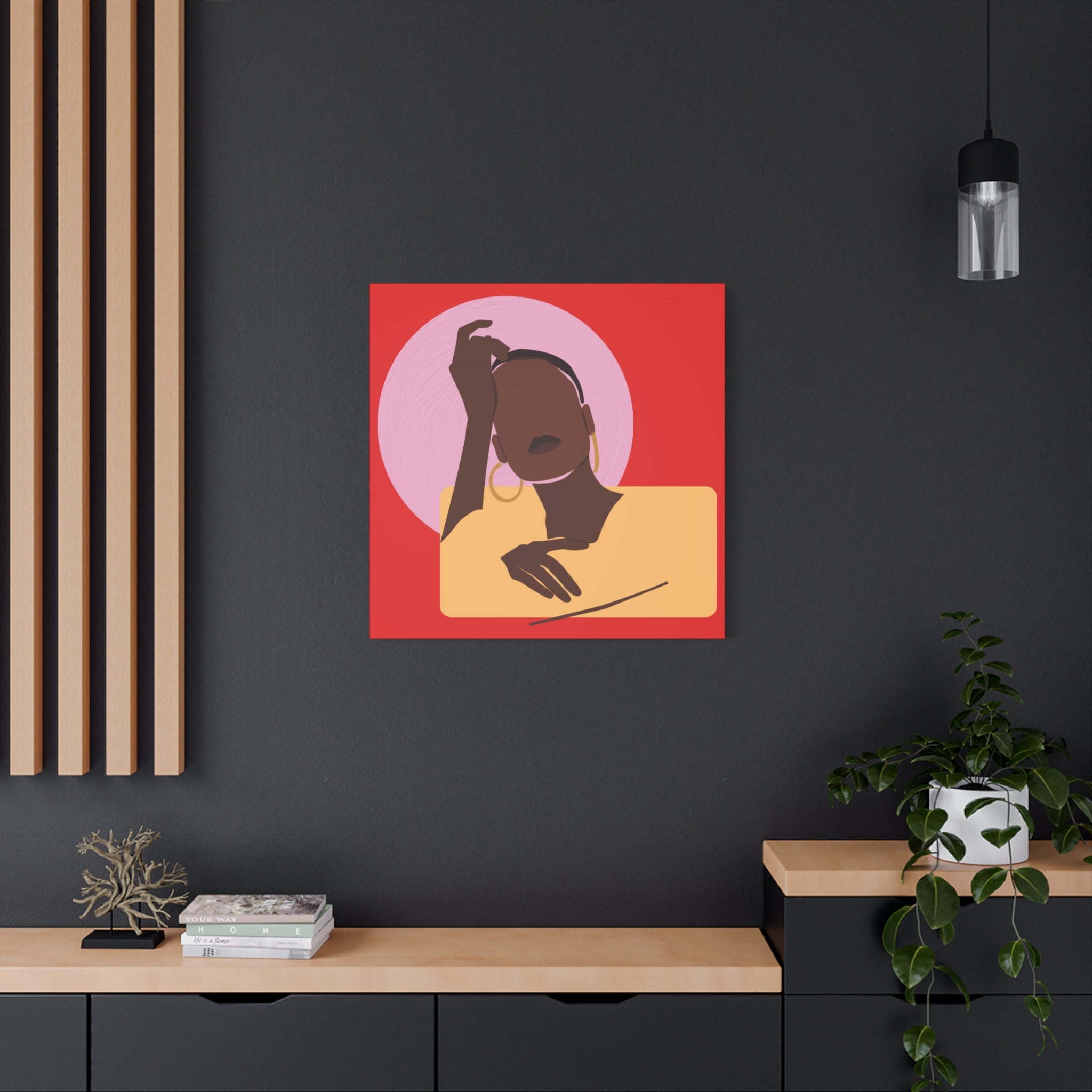 Abstract Afrocentric Portrait - Canvas Art