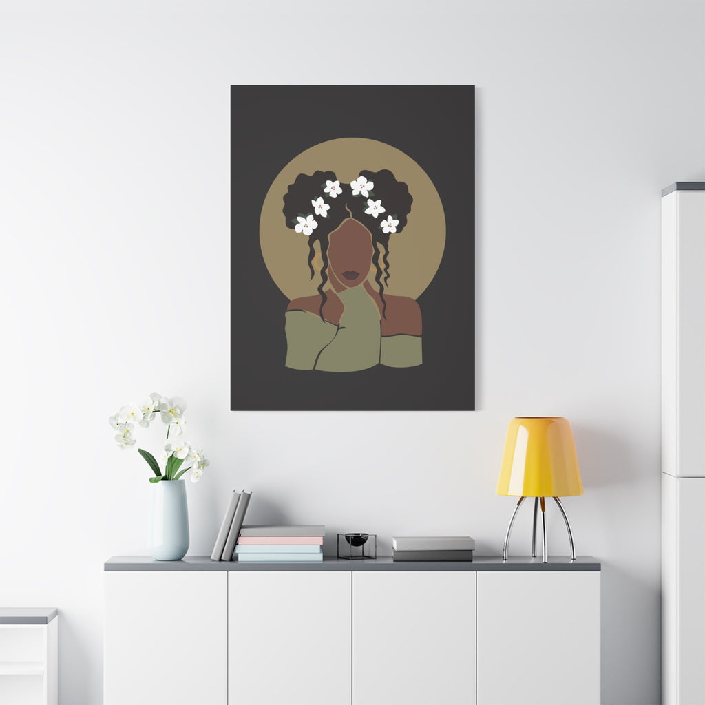 Floral Halo Woman – Canvas Art