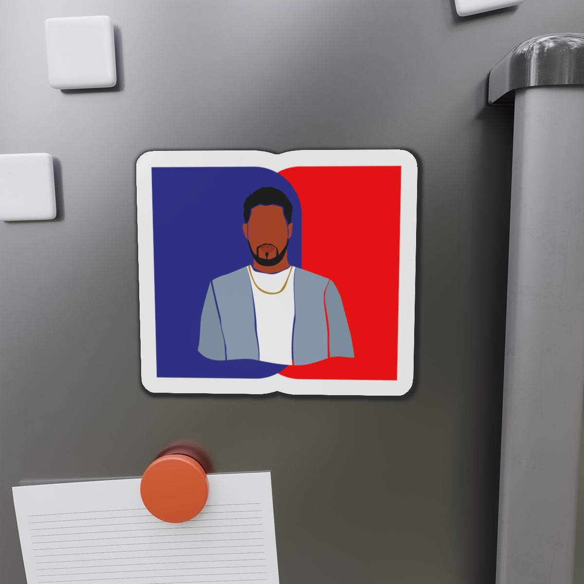 Minimalist Male Blue & Red — Magnet