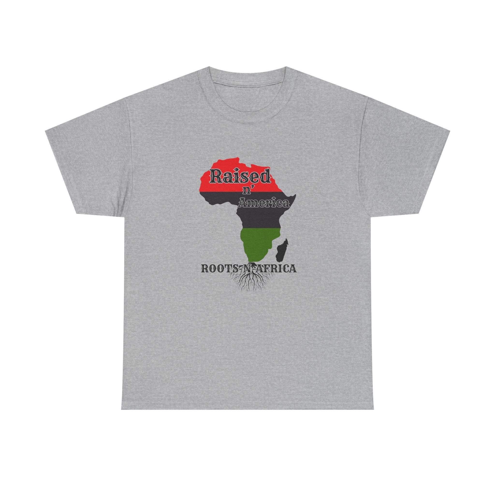 Raised in America Roots in Africa — Tee Shirt