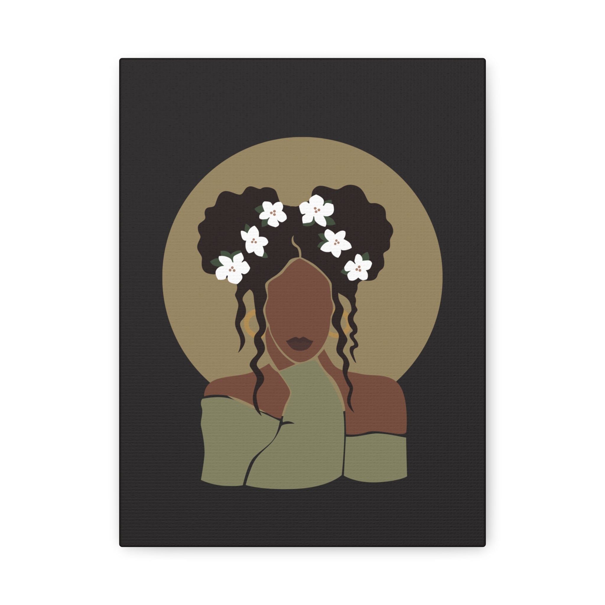 Floral Halo Woman – Canvas Art