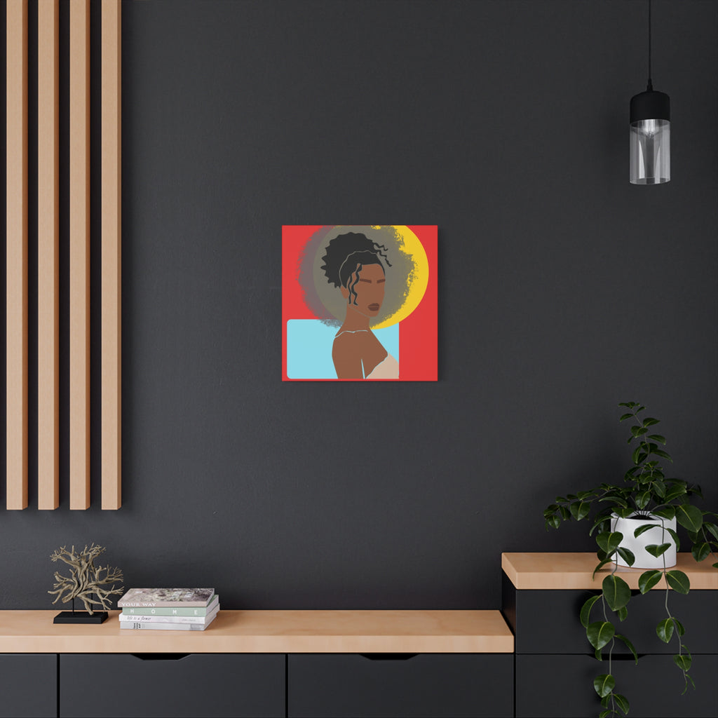 Woman With Curly Bun — Canvas Art