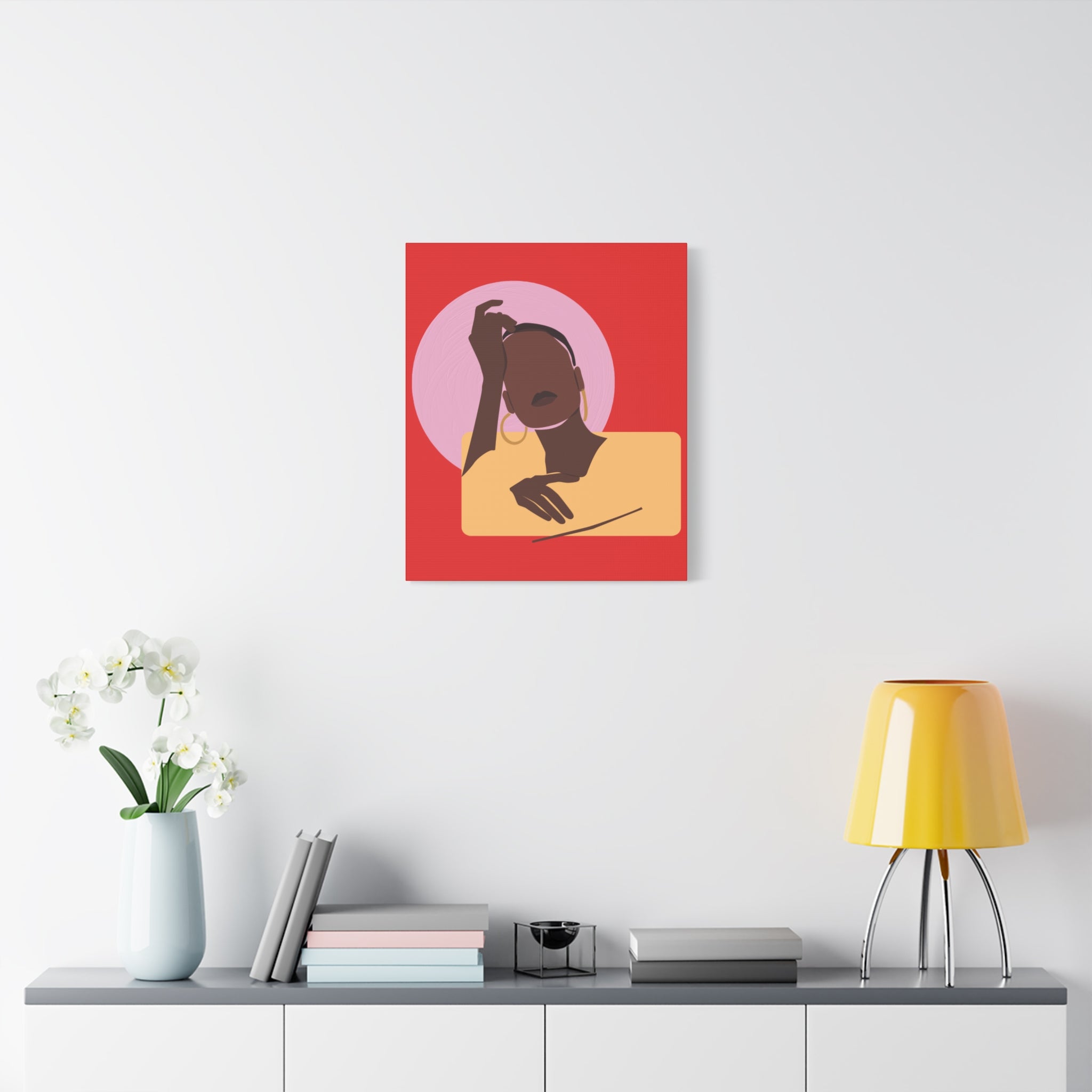 Abstract Afrocentric Portrait - Canvas Art