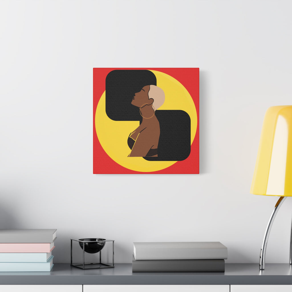 Bold Yellow and Black Woman – Canvas Art