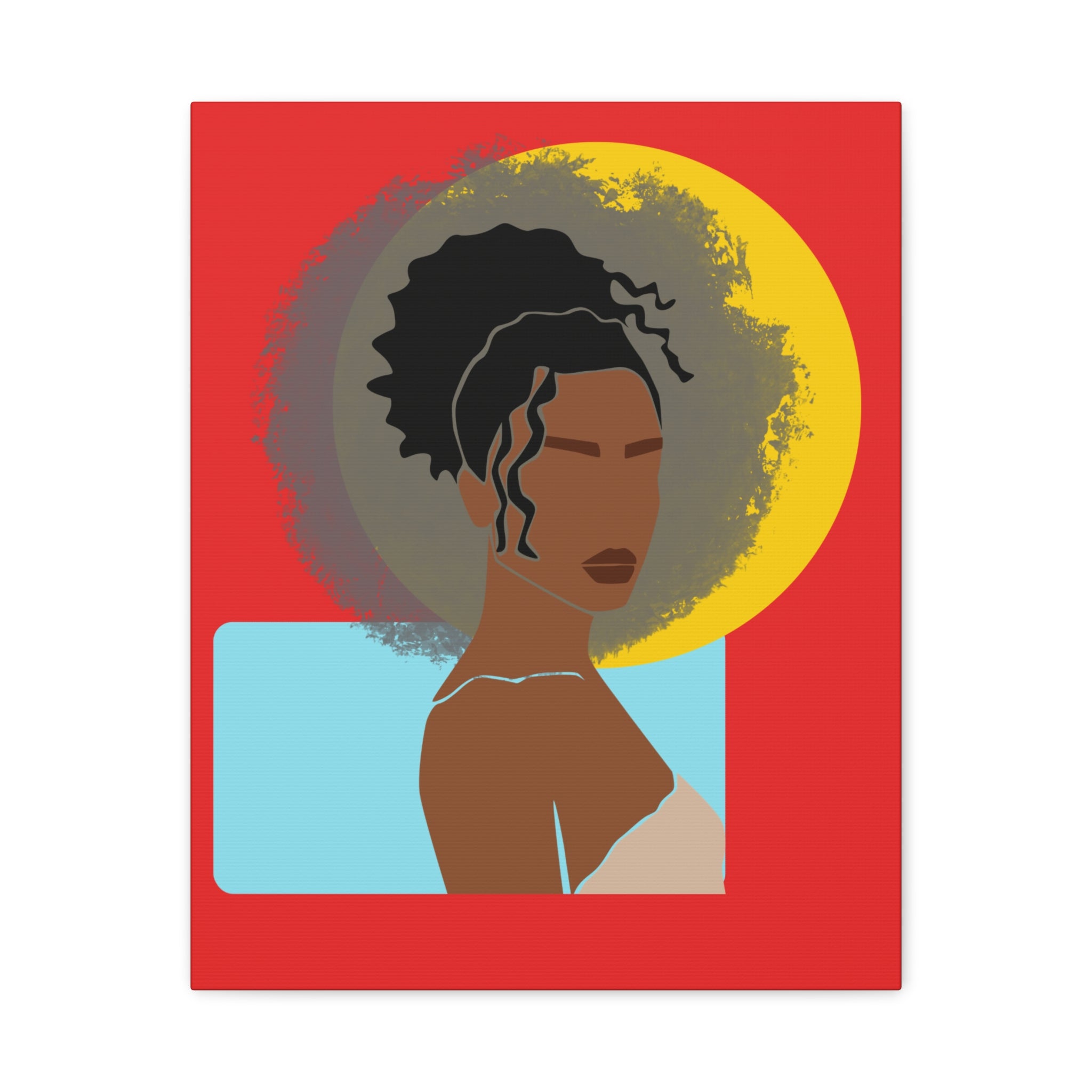 Woman With Curly Bun — Canvas Art