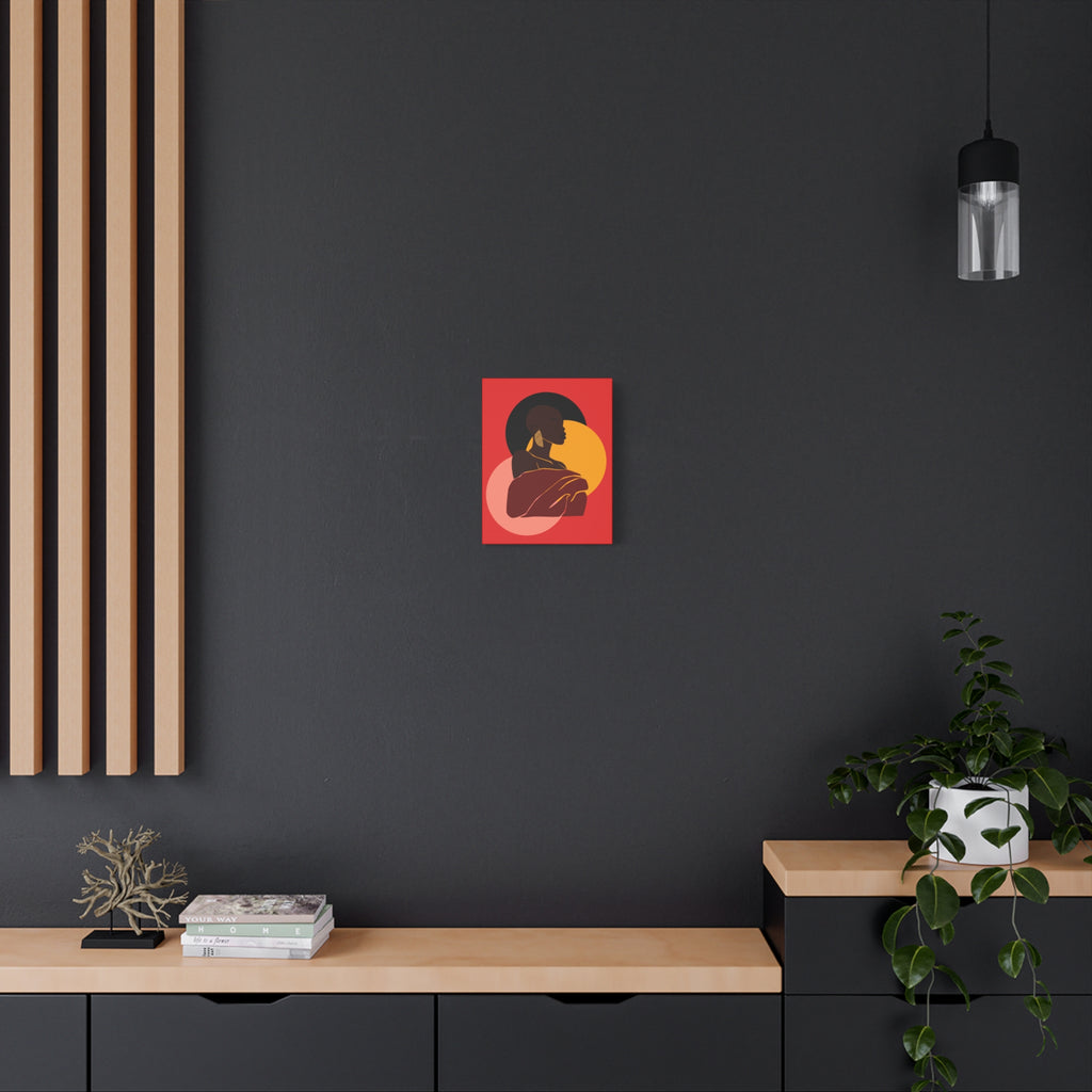 Bold Woman with Circles  –Canvas Art