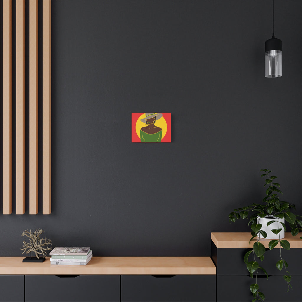 Afro Woman with Hat – Canvas Art