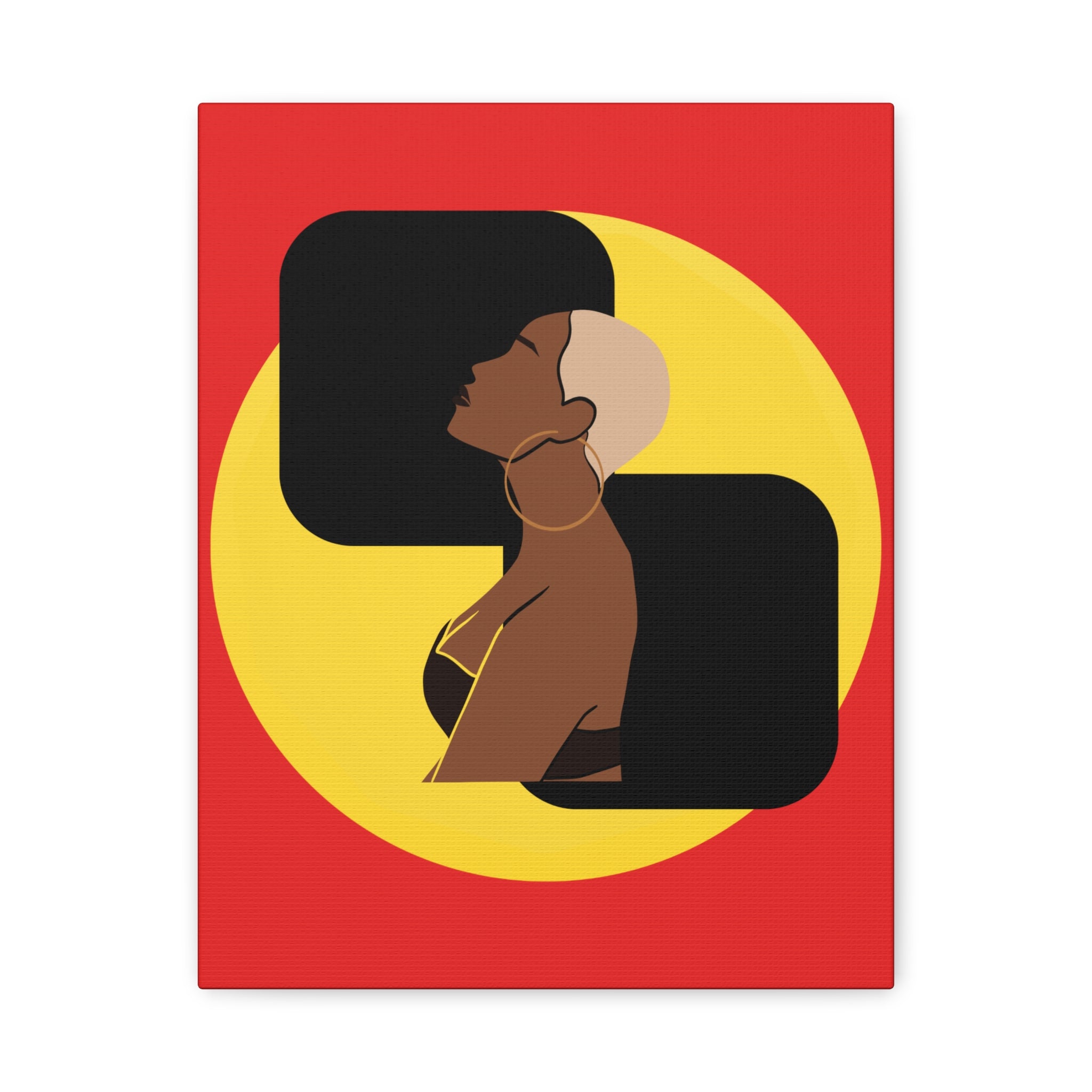 Bold Yellow and Black Woman – Canvas Art