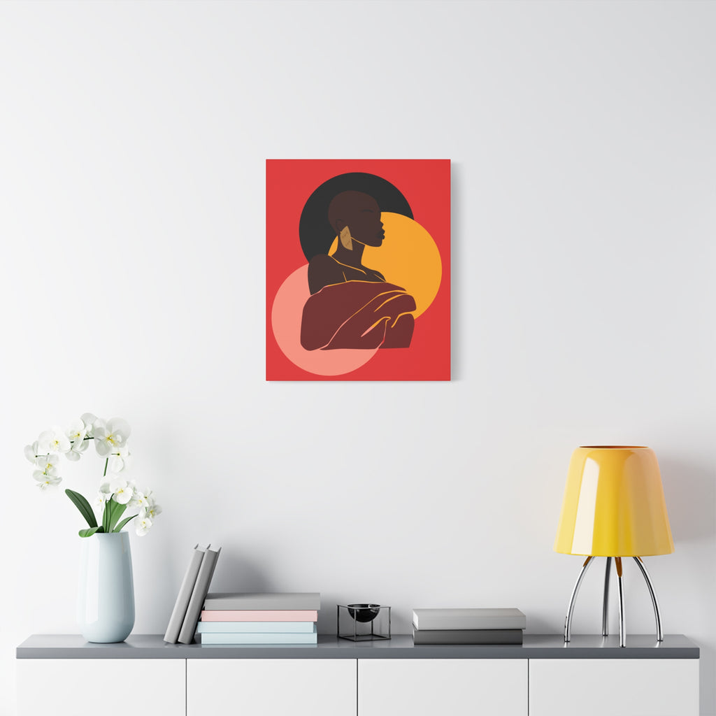 Bold Woman with Circles  –Canvas Art