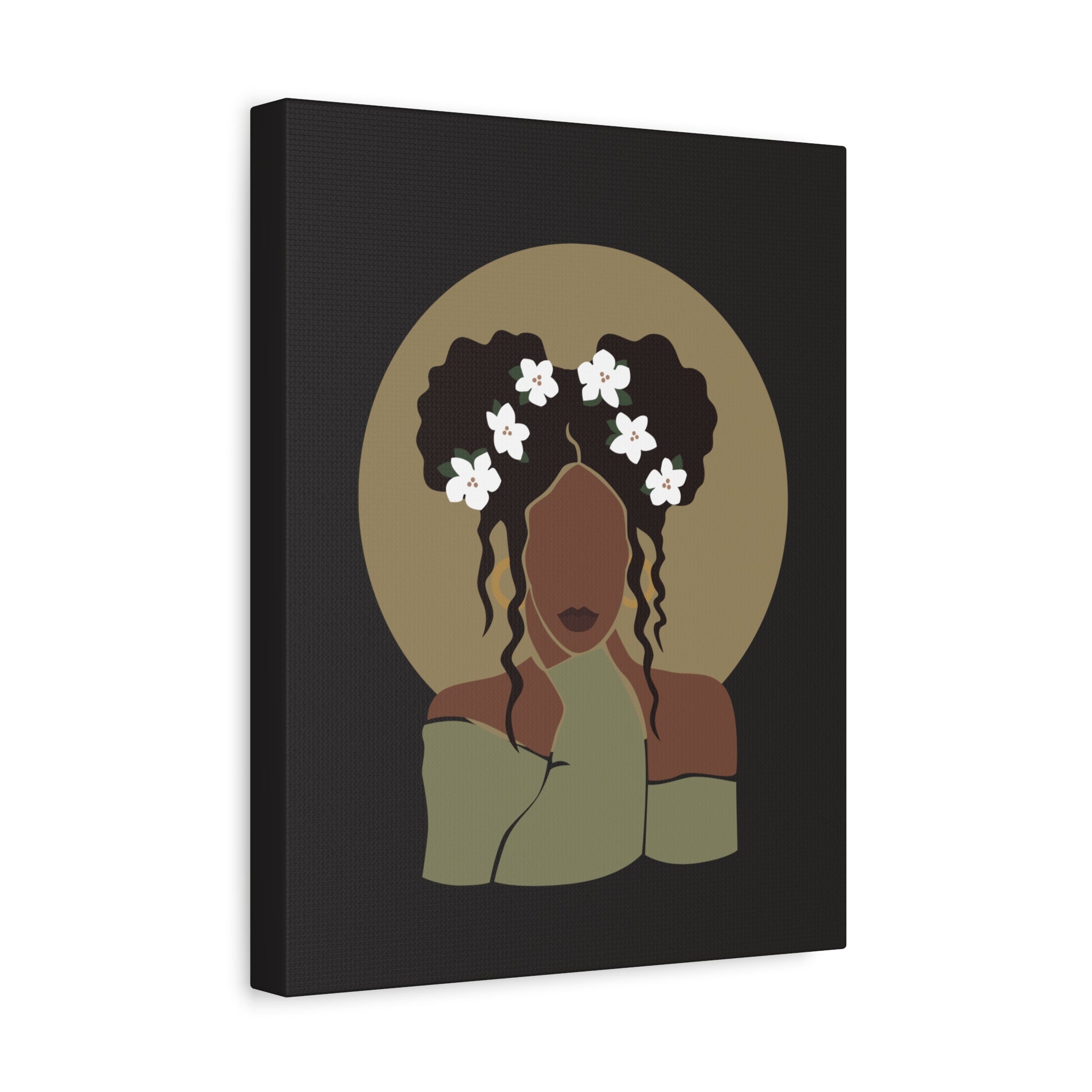 Floral Halo Woman – Canvas Art