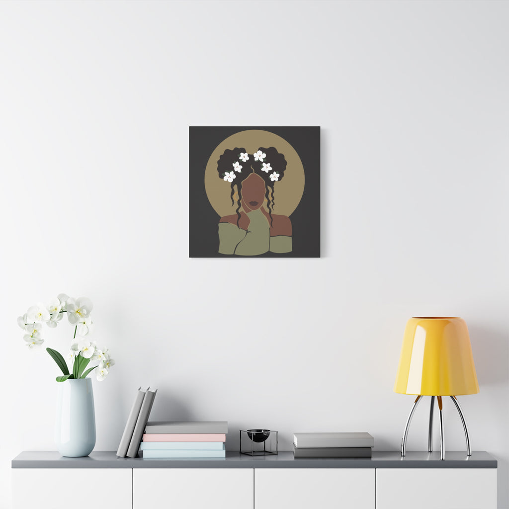 Floral Halo Woman – Canvas Art