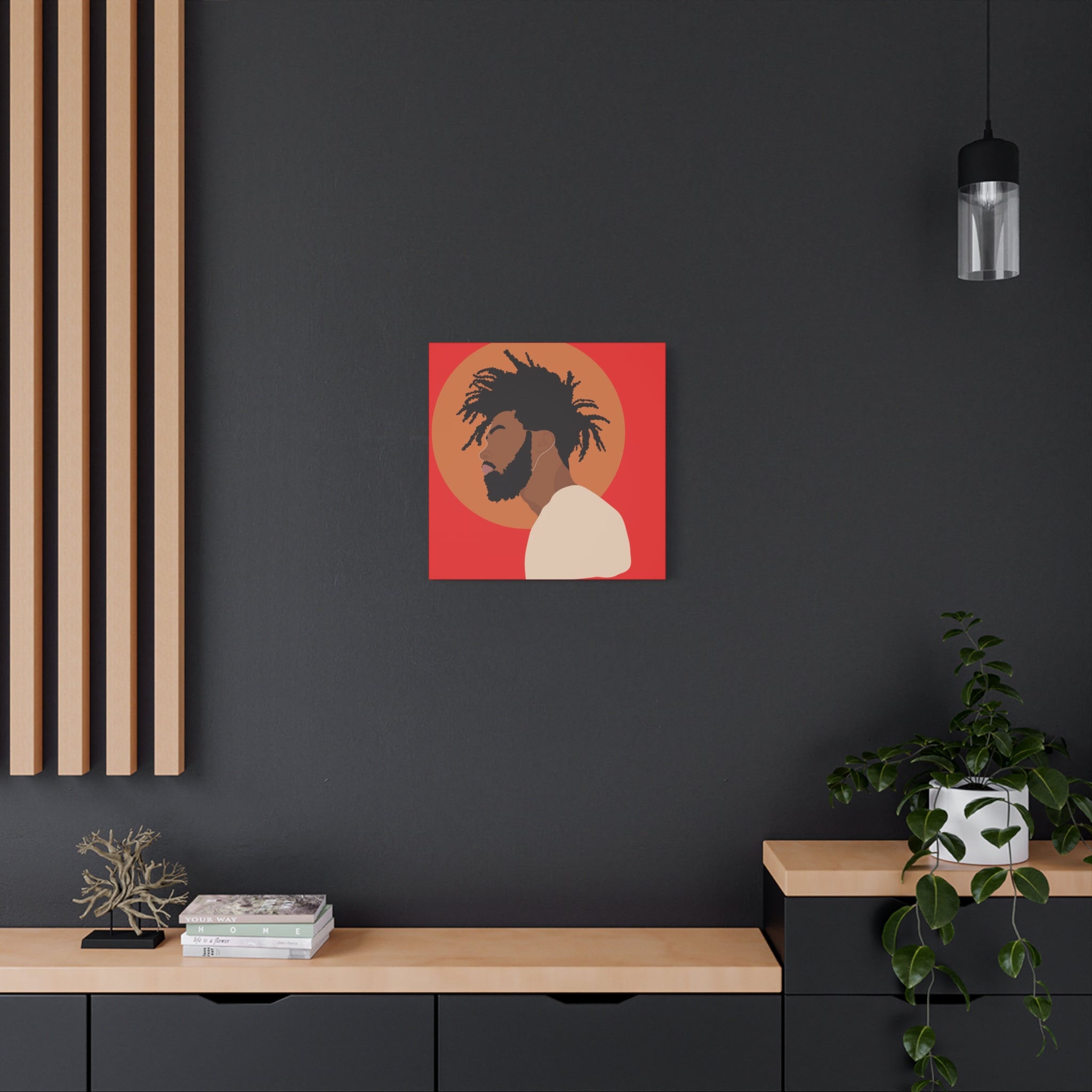 Male with Brown Sun — Canvas Art