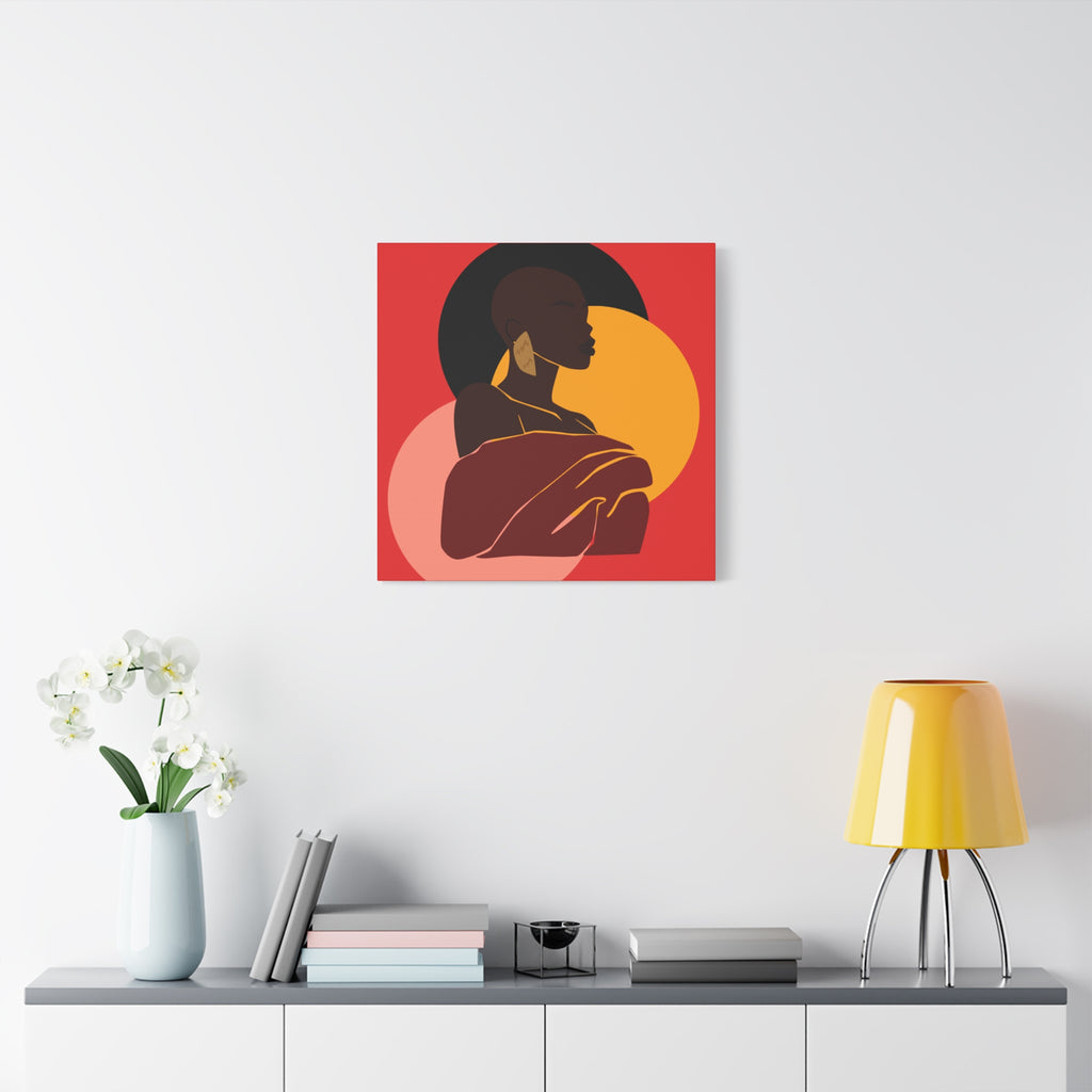 Bold Woman with Circles  –Canvas Art