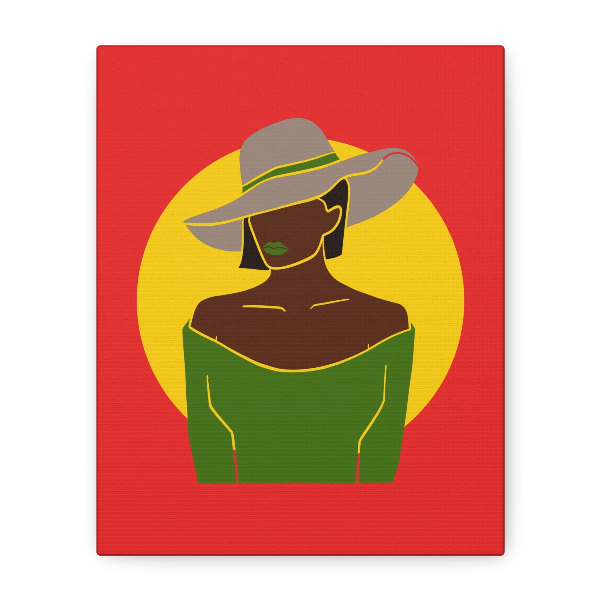 Afro Woman with Hat – Canvas Art