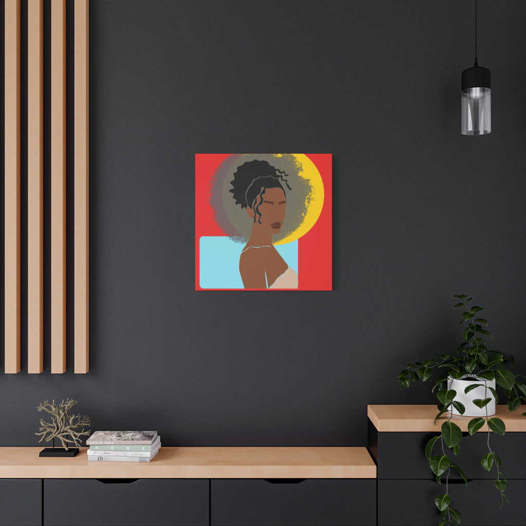 Woman With Curly Bun — Canvas Art