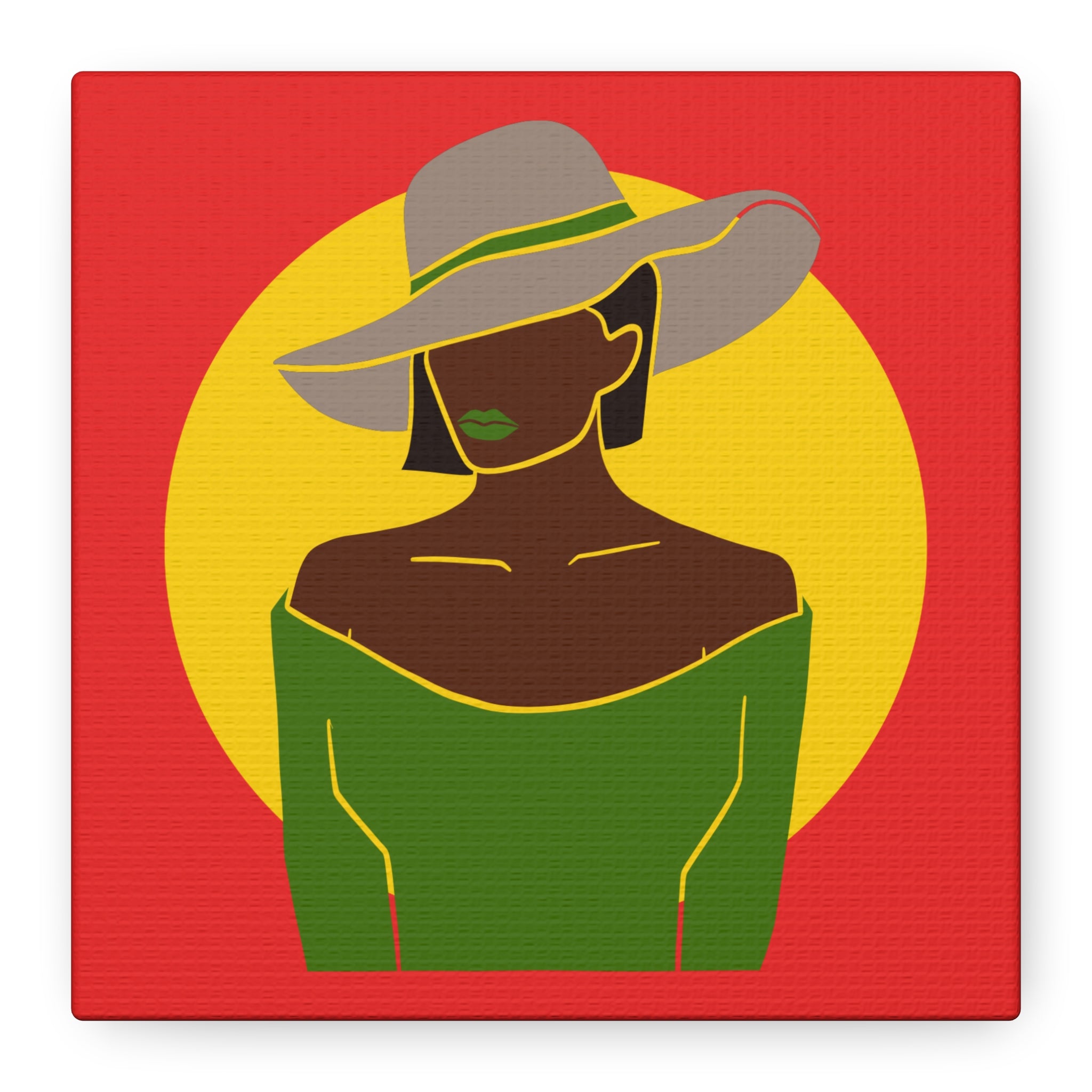 Afro Woman with Hat – Canvas Art