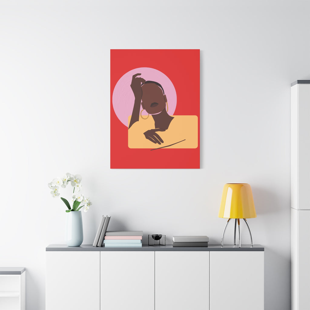 Abstract Afrocentric Portrait - Canvas Art