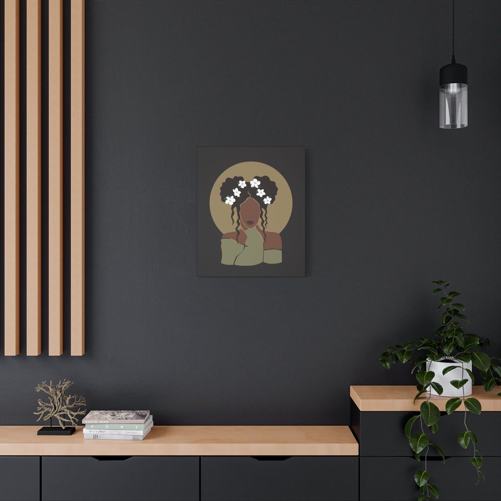 Floral Halo Woman – Canvas Art