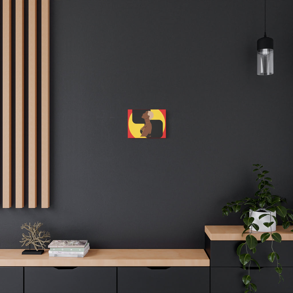 Bold Yellow and Black Woman – Canvas Art