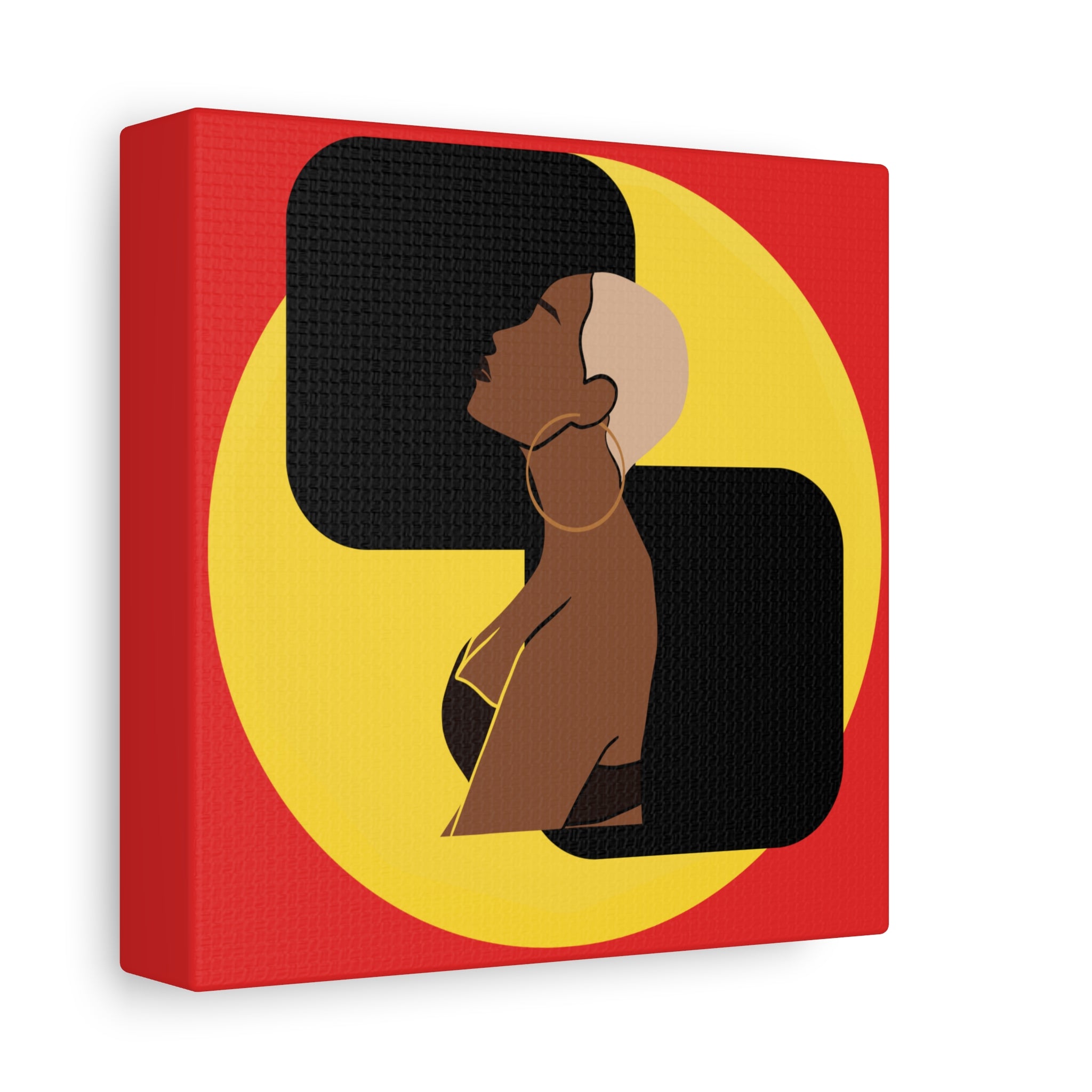Bold Yellow and Black Woman – Canvas Art