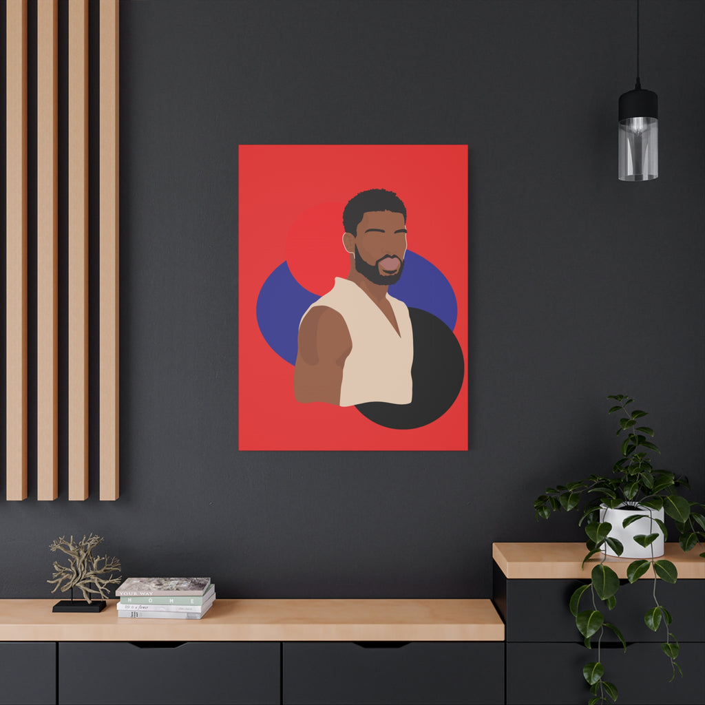 Minimalist Afro Male – Canvas Art