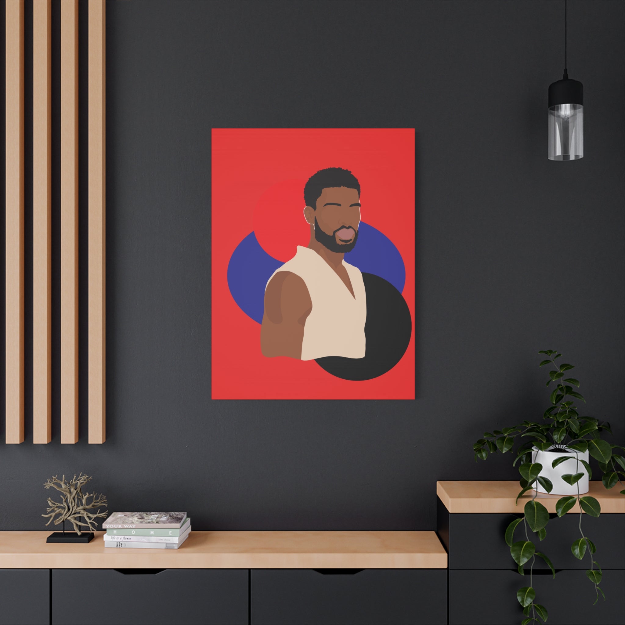 Minimalist Afro Male – Canvas Art