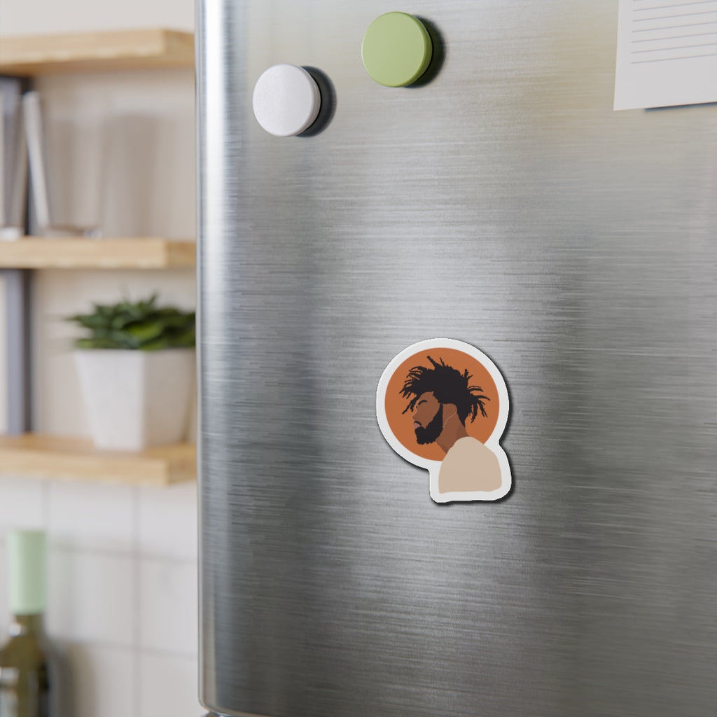 Afro Male Silhouette —  Magnet