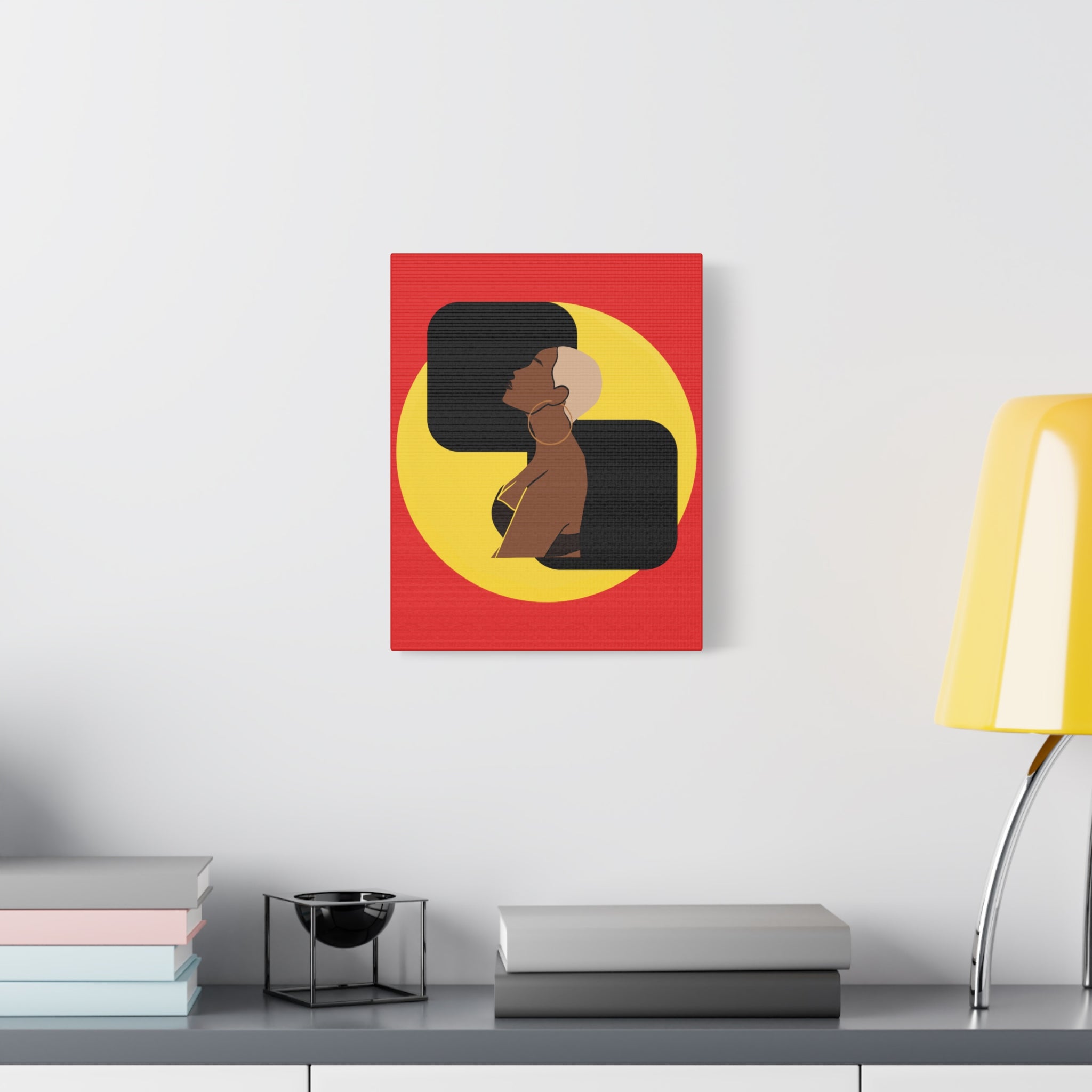 Bold Yellow and Black Woman – Canvas Art