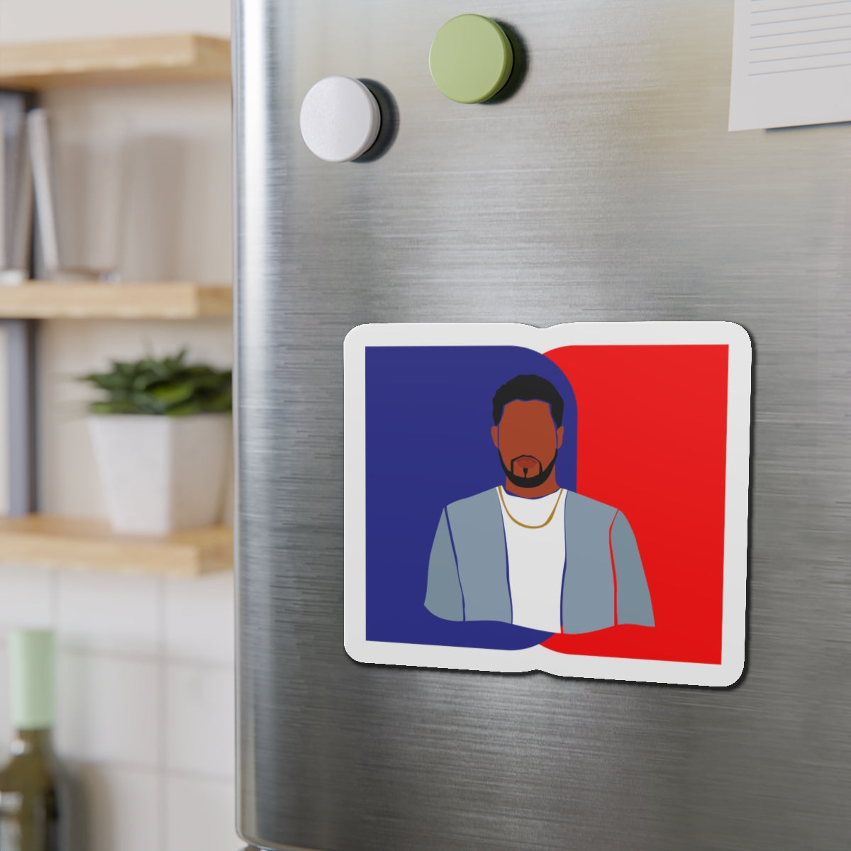 Minimalist Male Blue & Red — Magnet