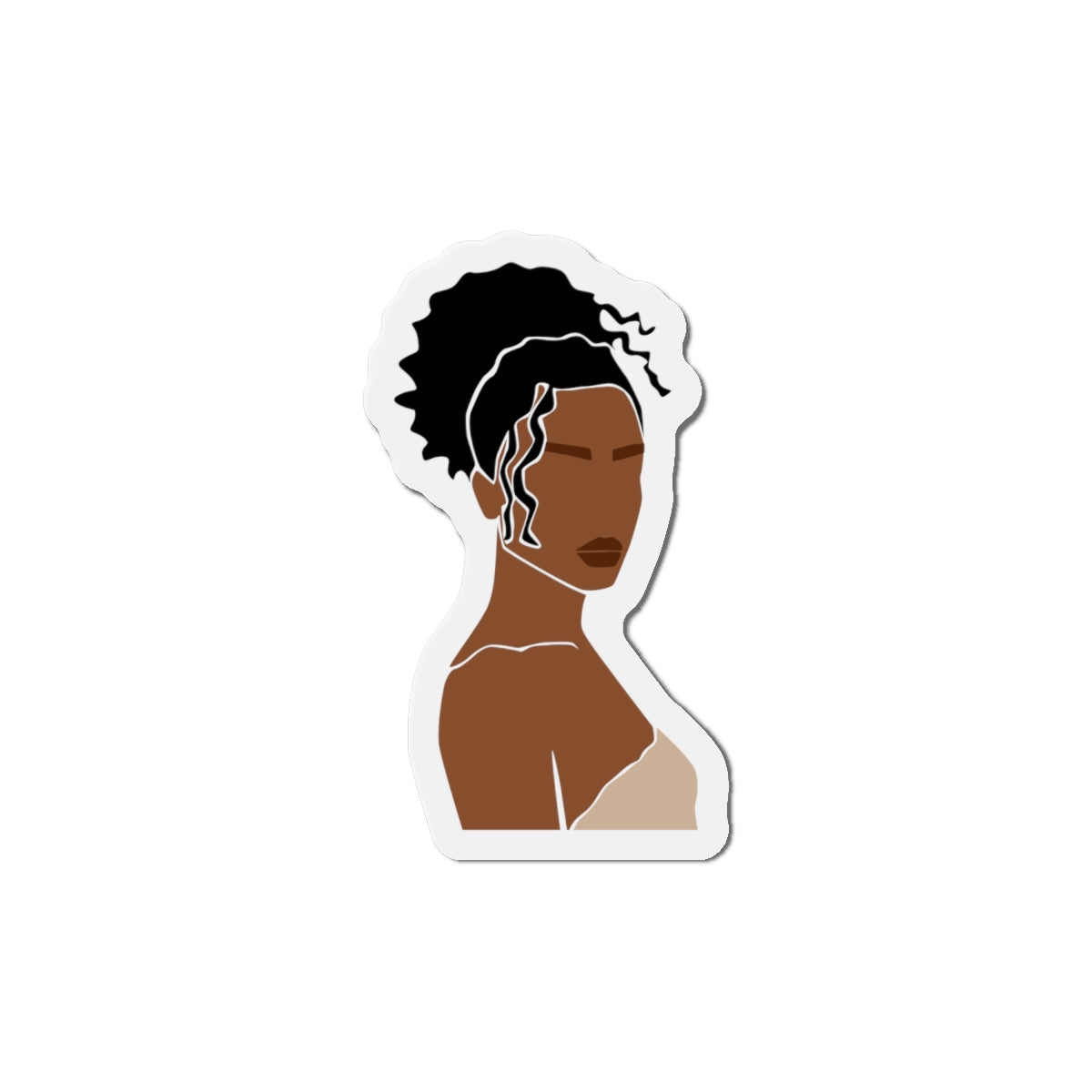 Minimal Brown Skin Woman — Magnet