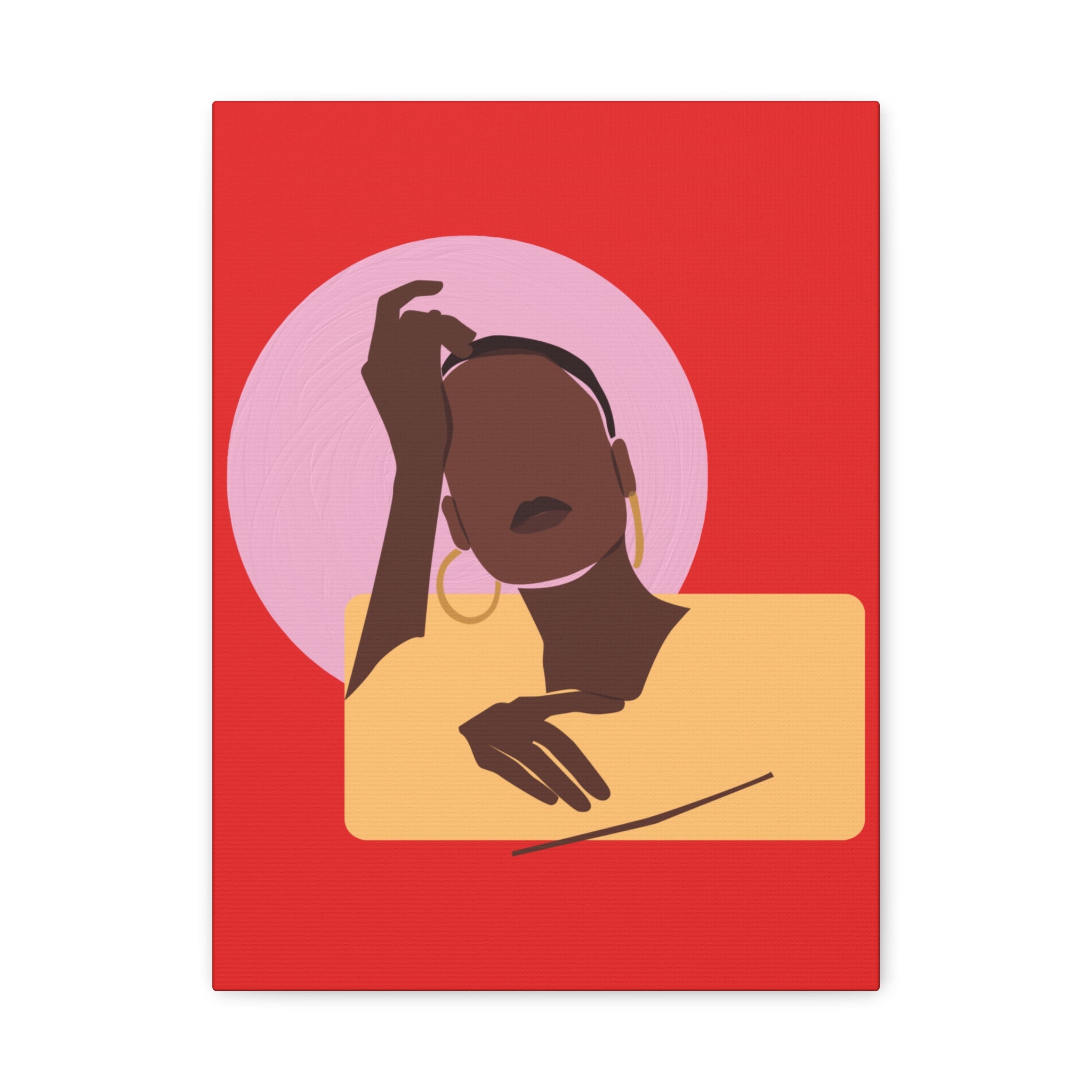 Abstract Afrocentric Portrait - Canvas Art