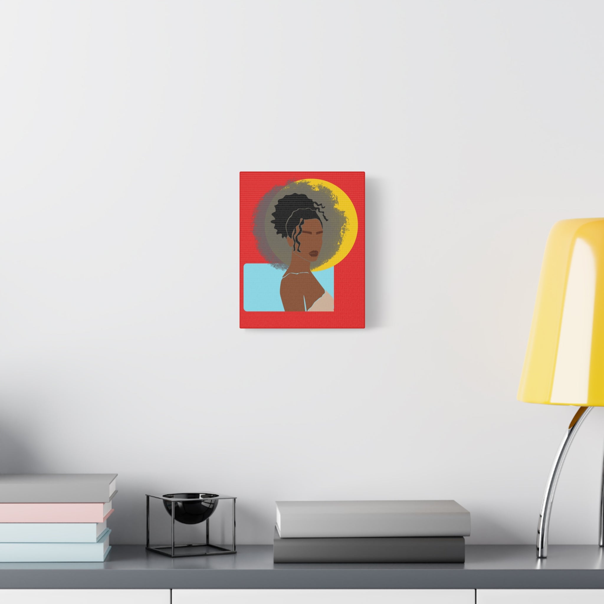Woman With Curly Bun — Canvas Art