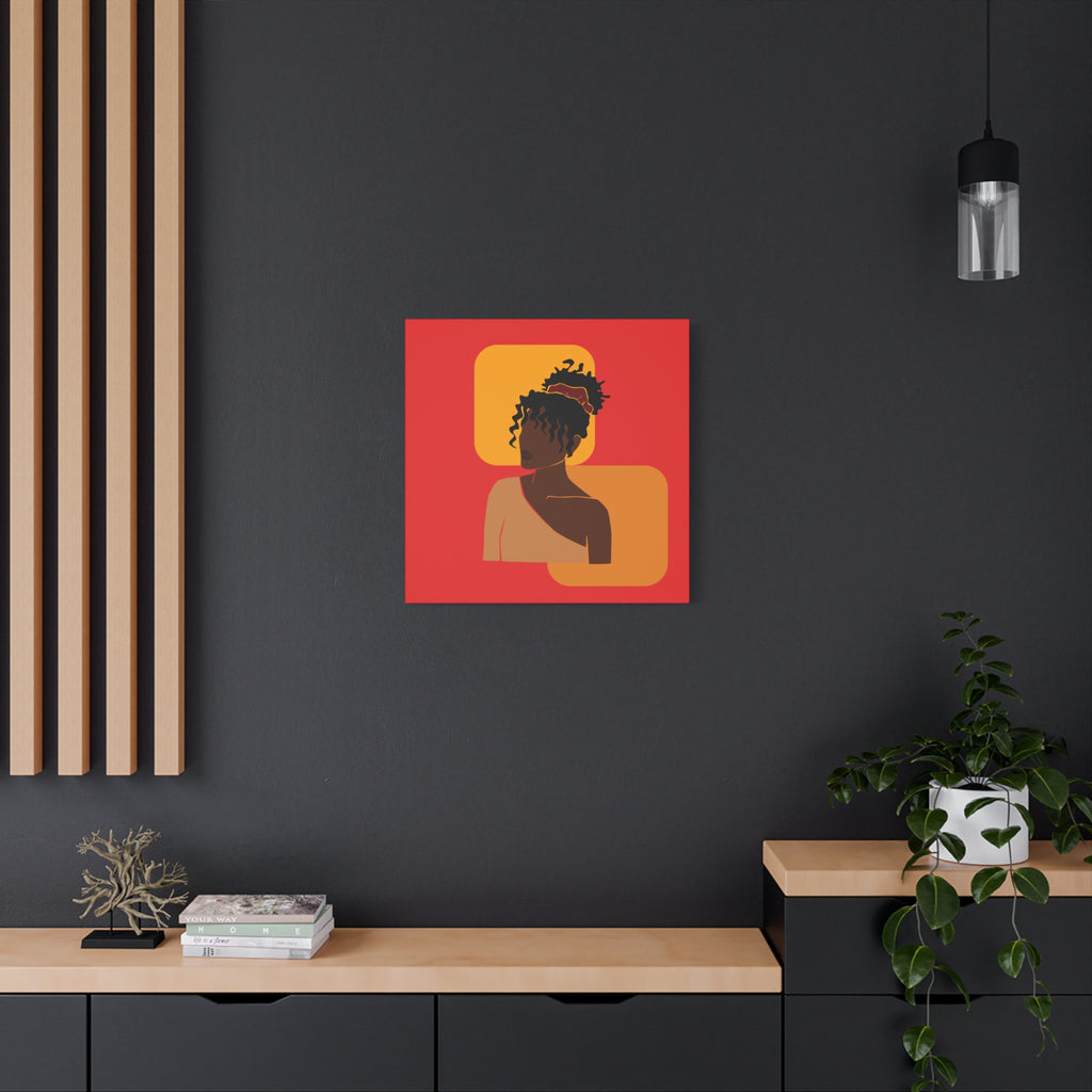 Afrocentric Black Woman - Canvas Art