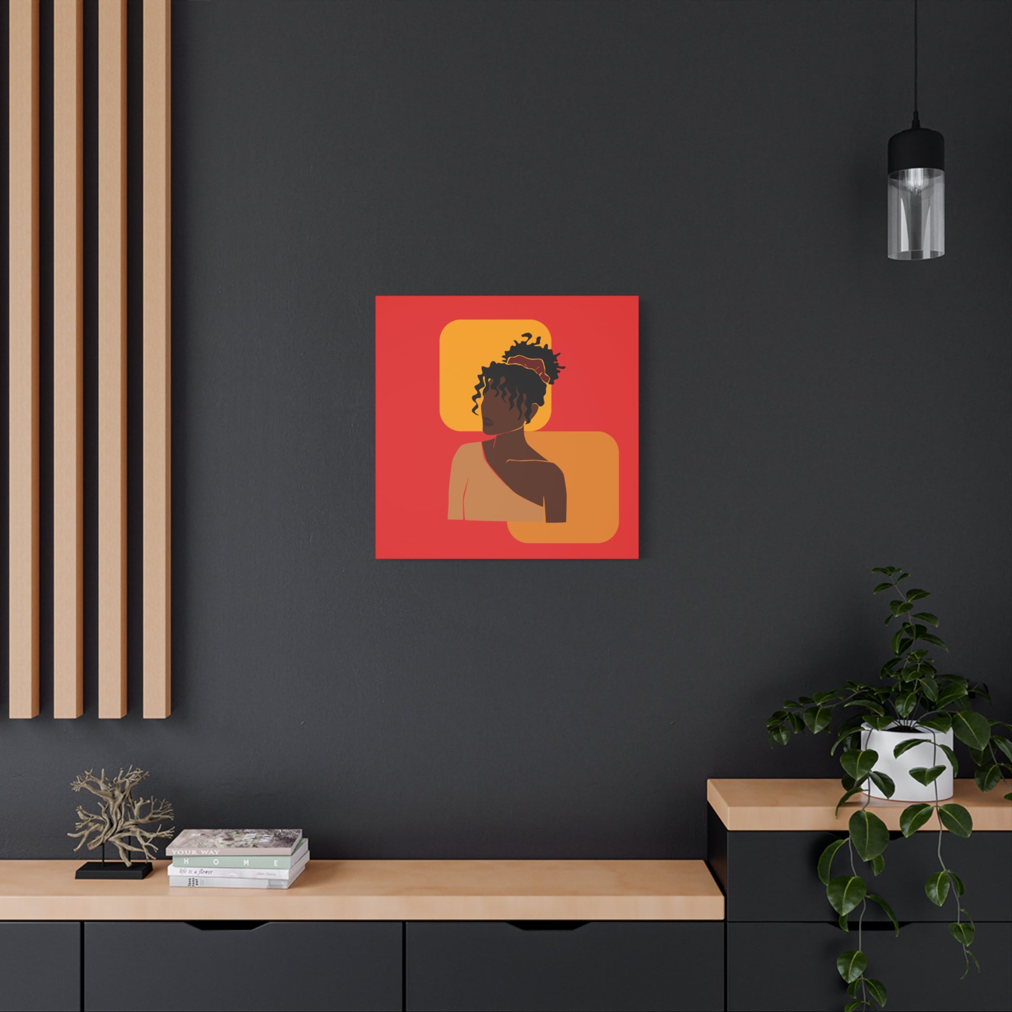Afrocentric Black Woman - Canvas Art