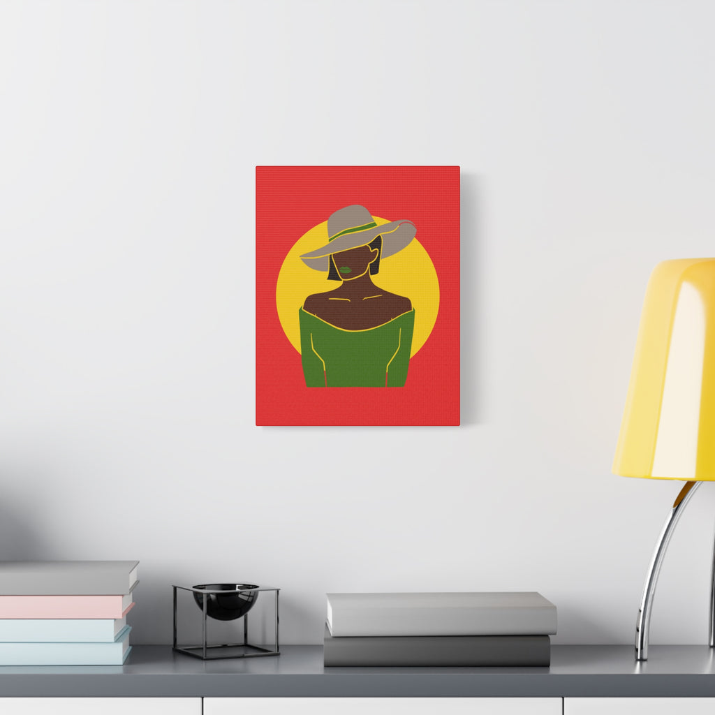 Afro Woman with Hat – Canvas Art