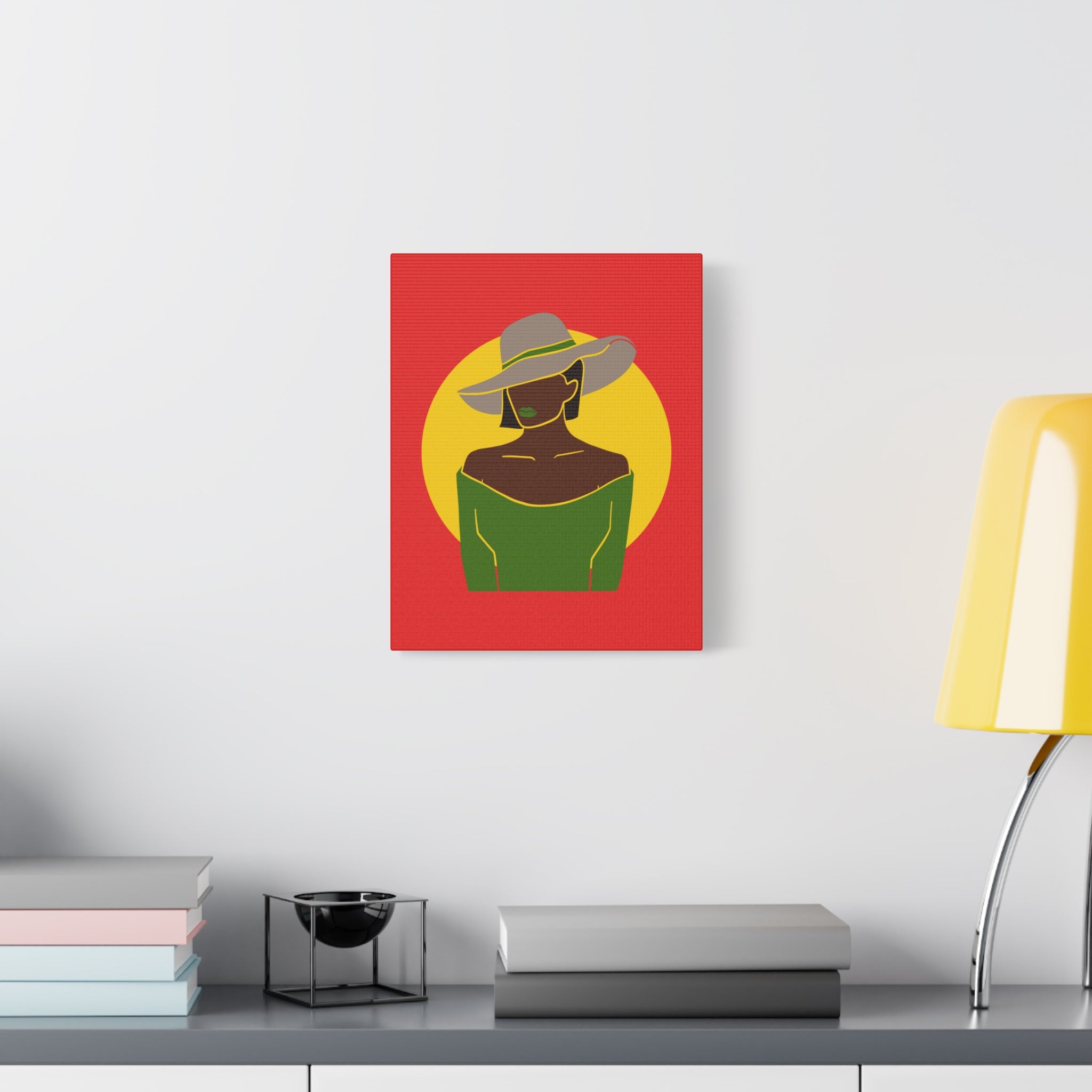 Afro Woman with Hat – Canvas Art