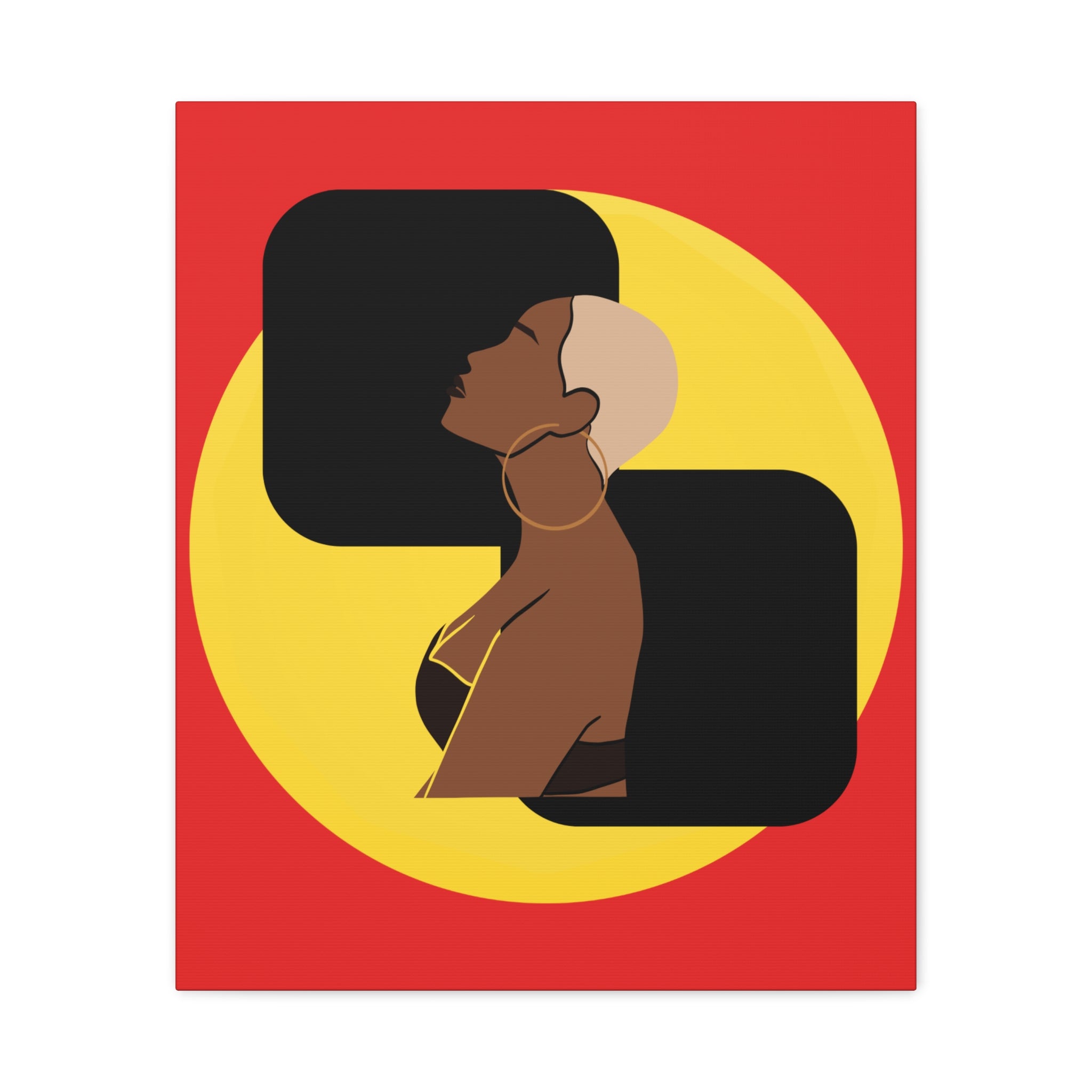 Bold Yellow and Black Woman – Canvas Art