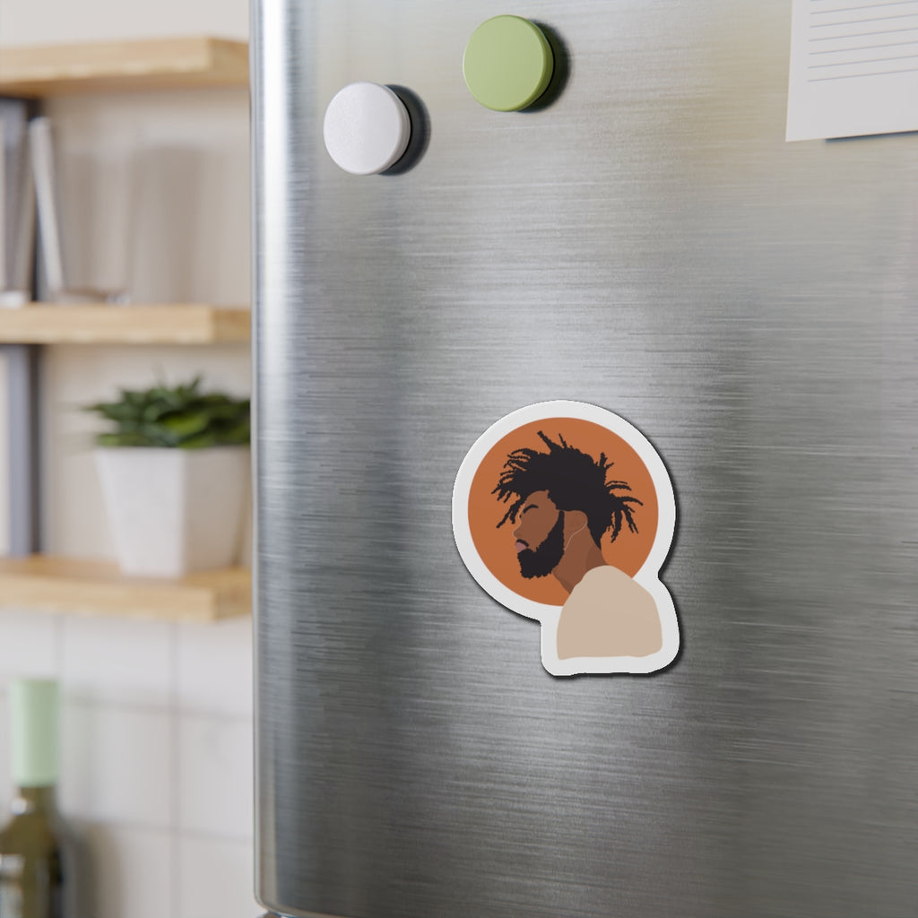 Afro Male Silhouette —  Magnet