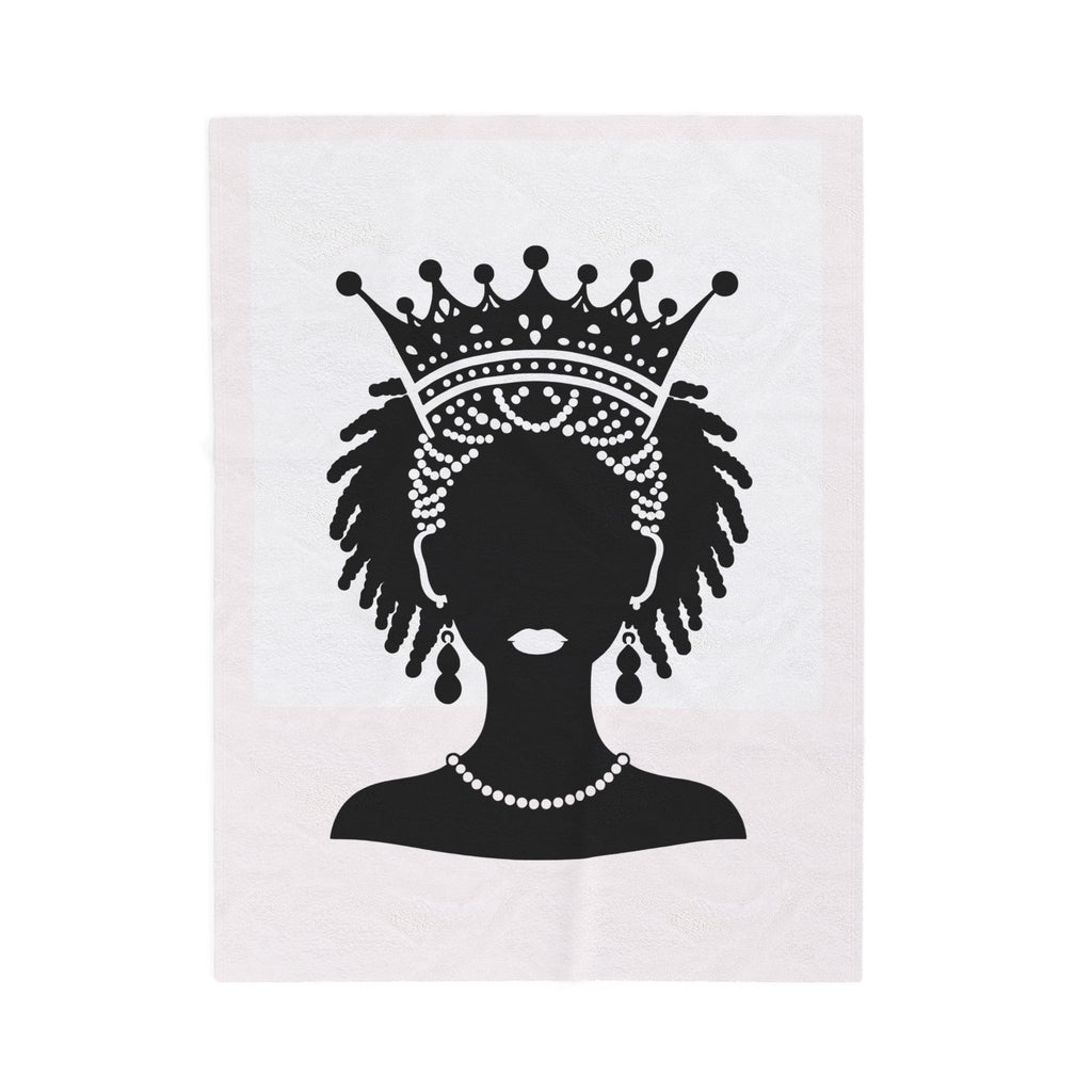 Black Crowned Afro Woman - Blanket