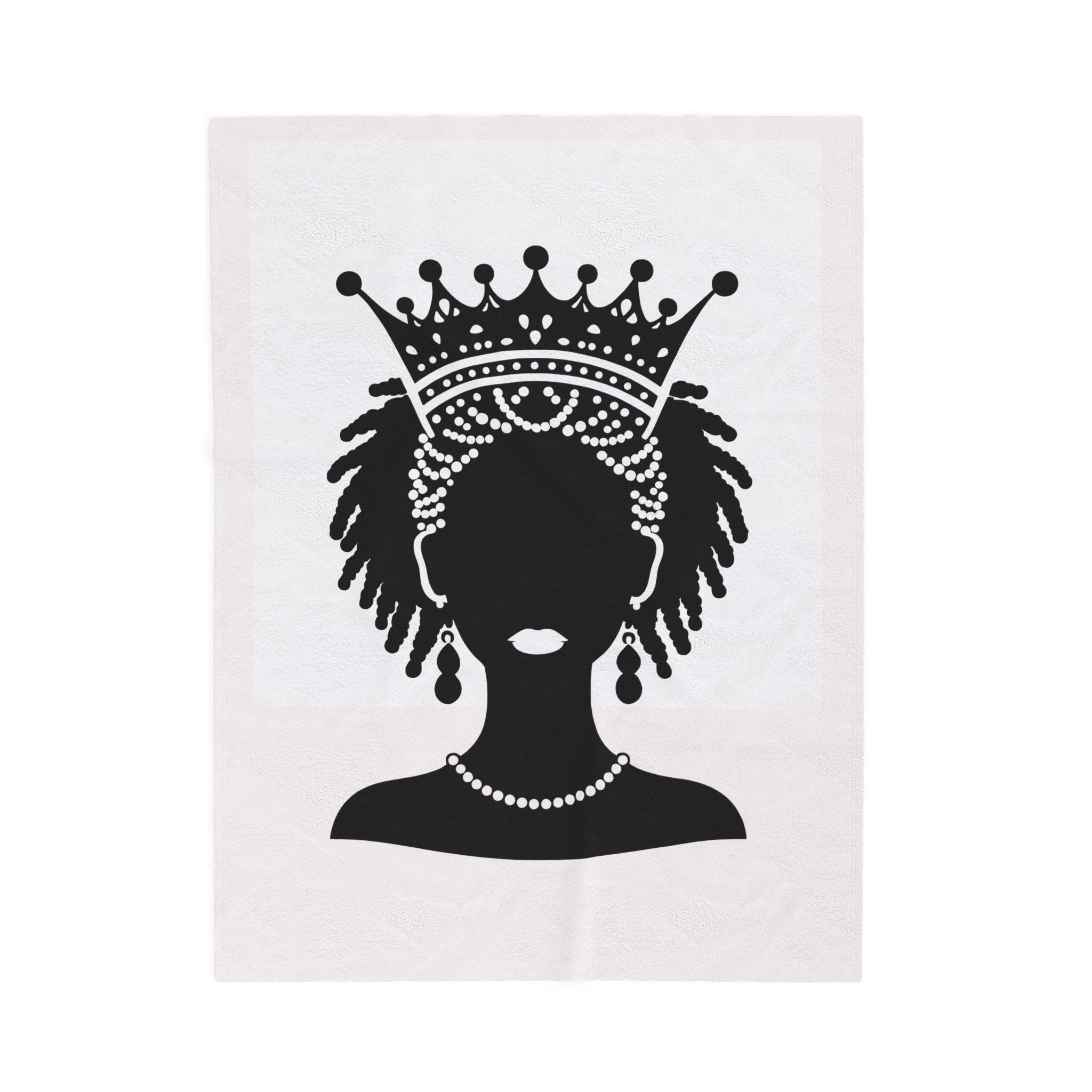 Black Crowned Afro Woman - Blanket
