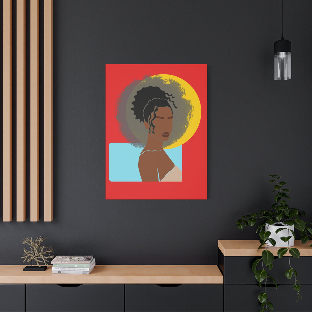 Woman With Curly Bun — Canvas Art