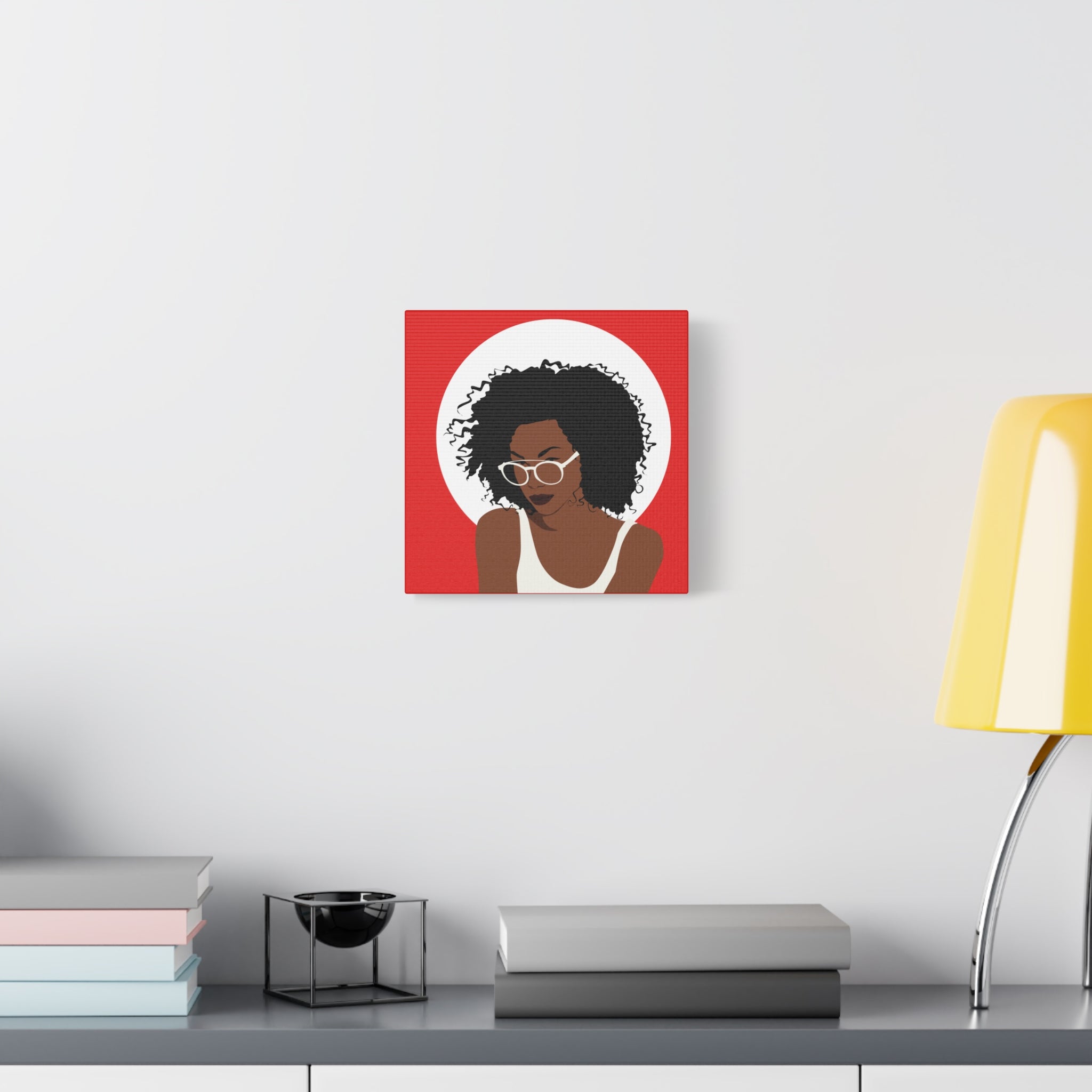 Afro Woman with Glasses — Canvas Art