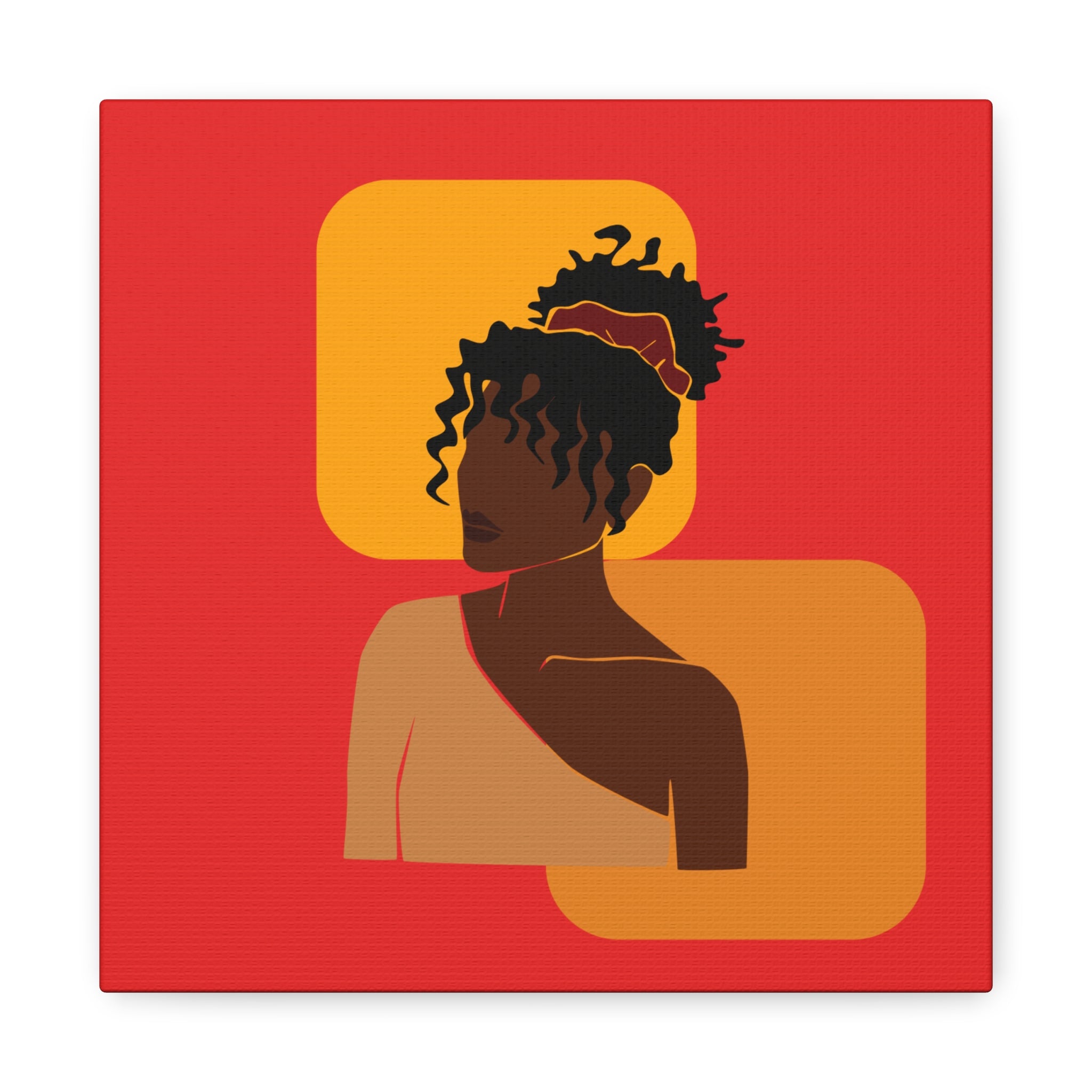 Afrocentric Black Woman - Canvas Art