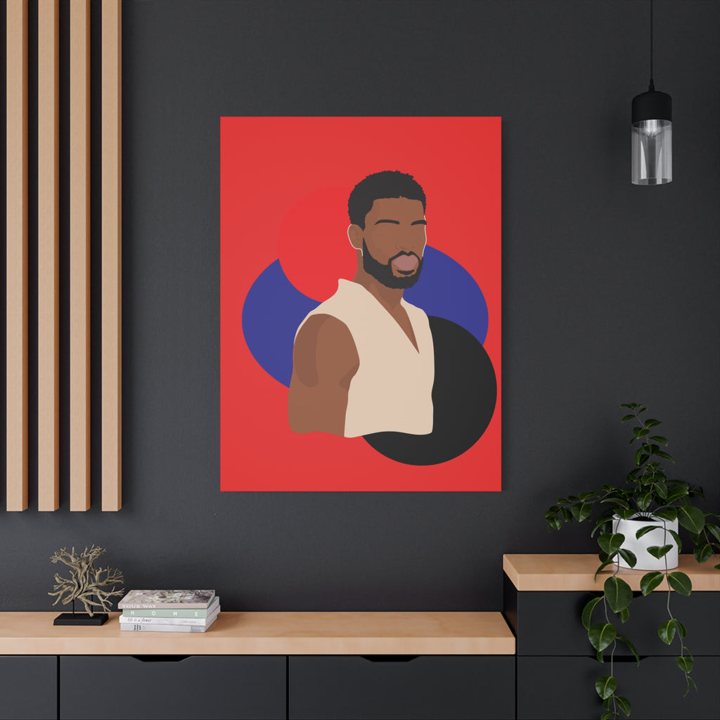 Minimalist Afro Male – Canvas Art