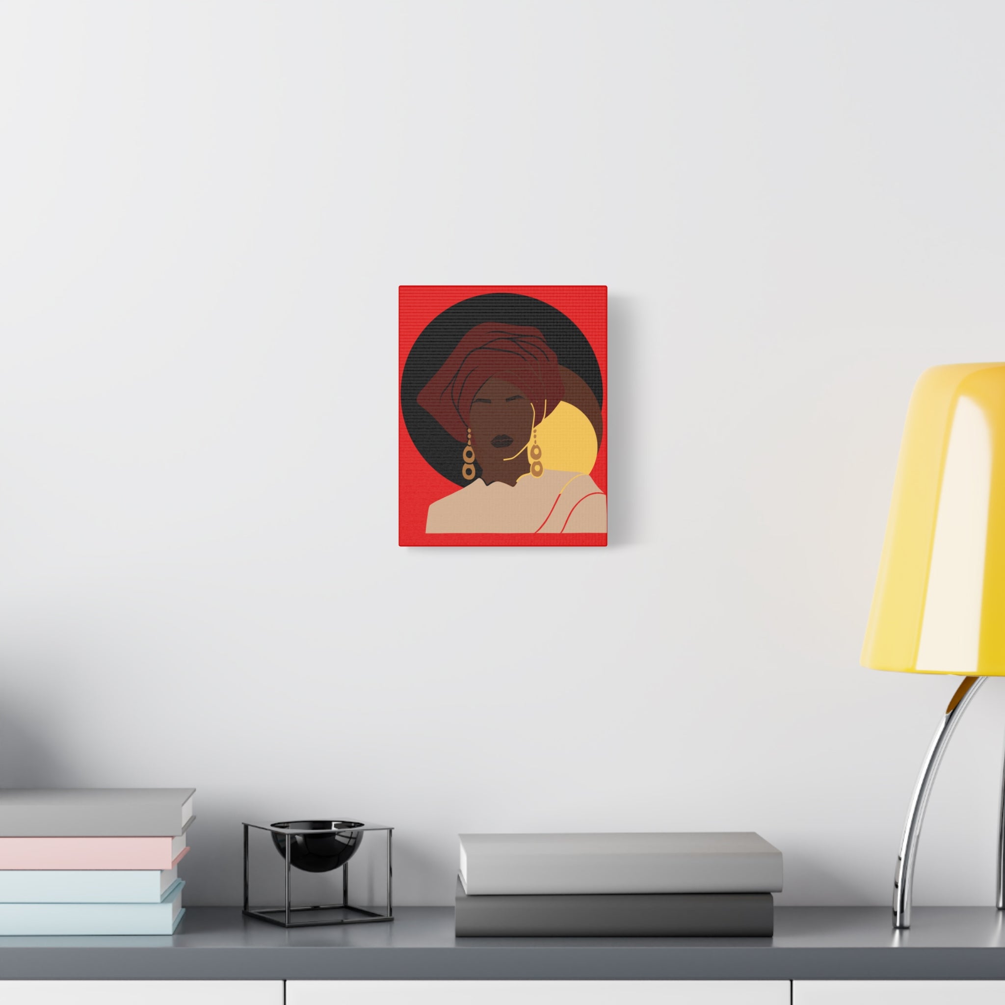 African Woman Black, Brown, and Yellow — Canvas Art
