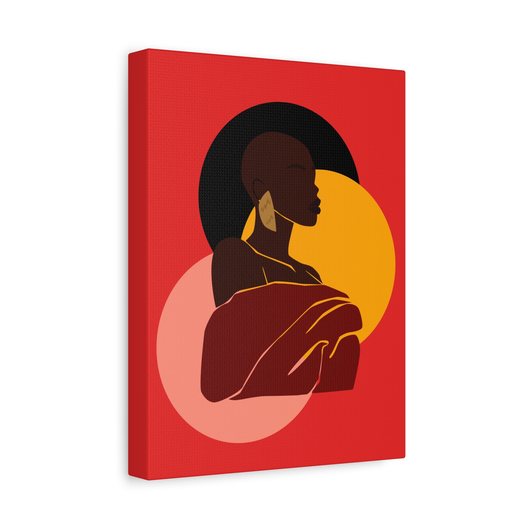 Bold Woman with Circles  –Canvas Art