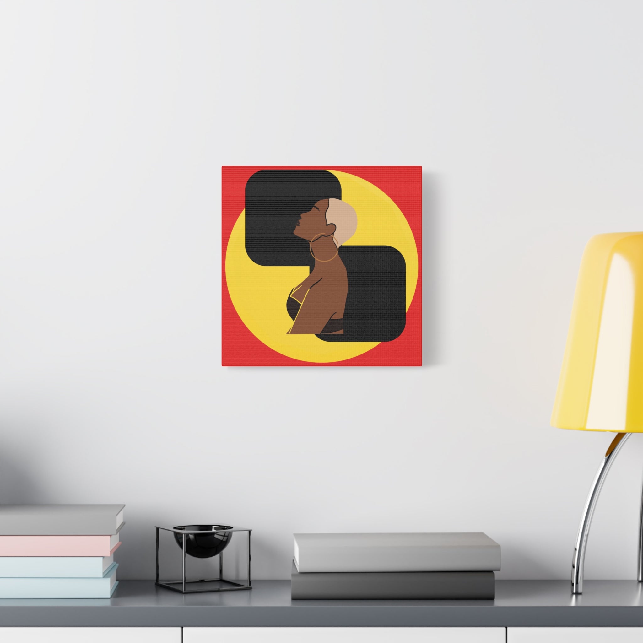 Bold Yellow and Black Woman – Canvas Art
