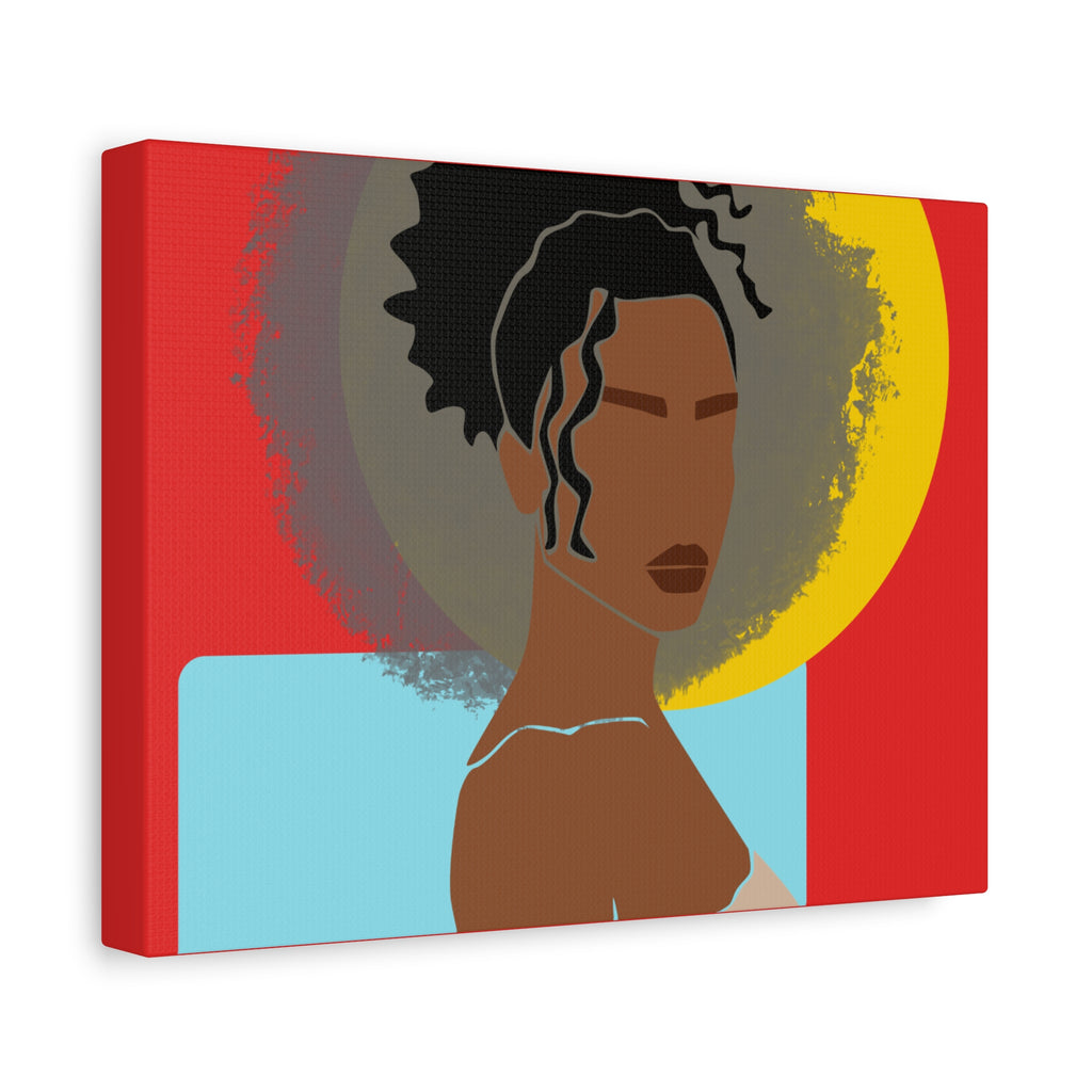 Woman With Curly Bun — Canvas Art