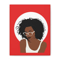 Afro Woman with Glasses — Canvas Art