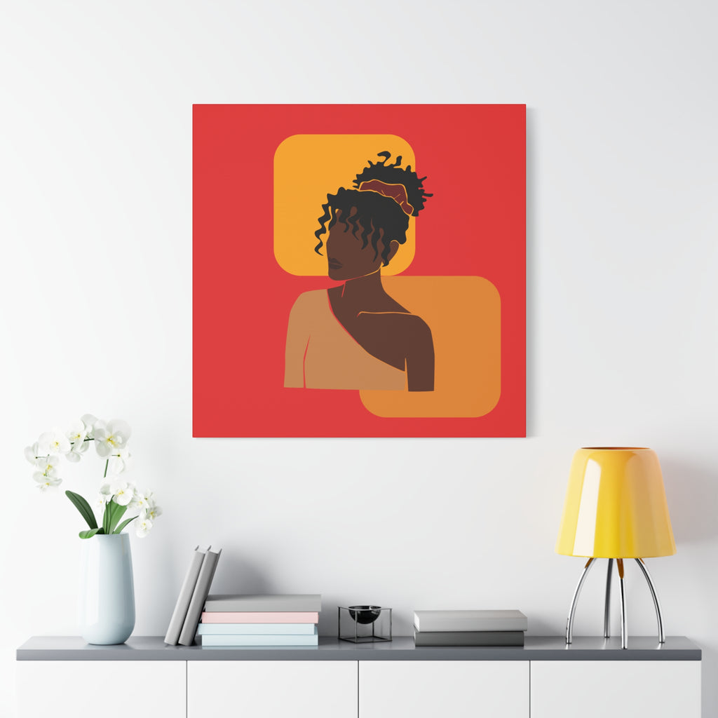 Afrocentric Black Woman - Canvas Art